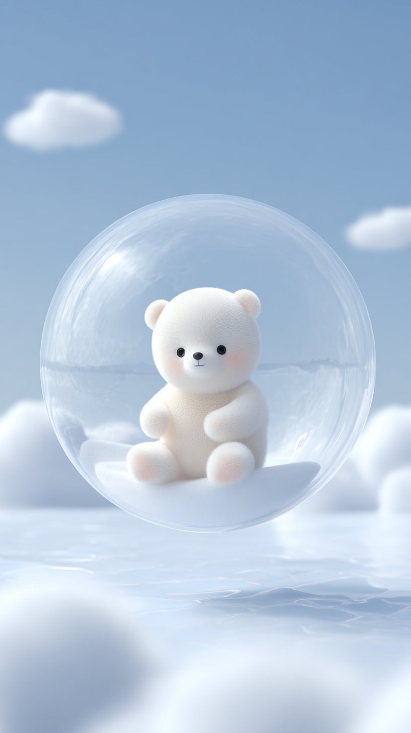 fond d'écran Ours blanc iphone 15 4k gratuit