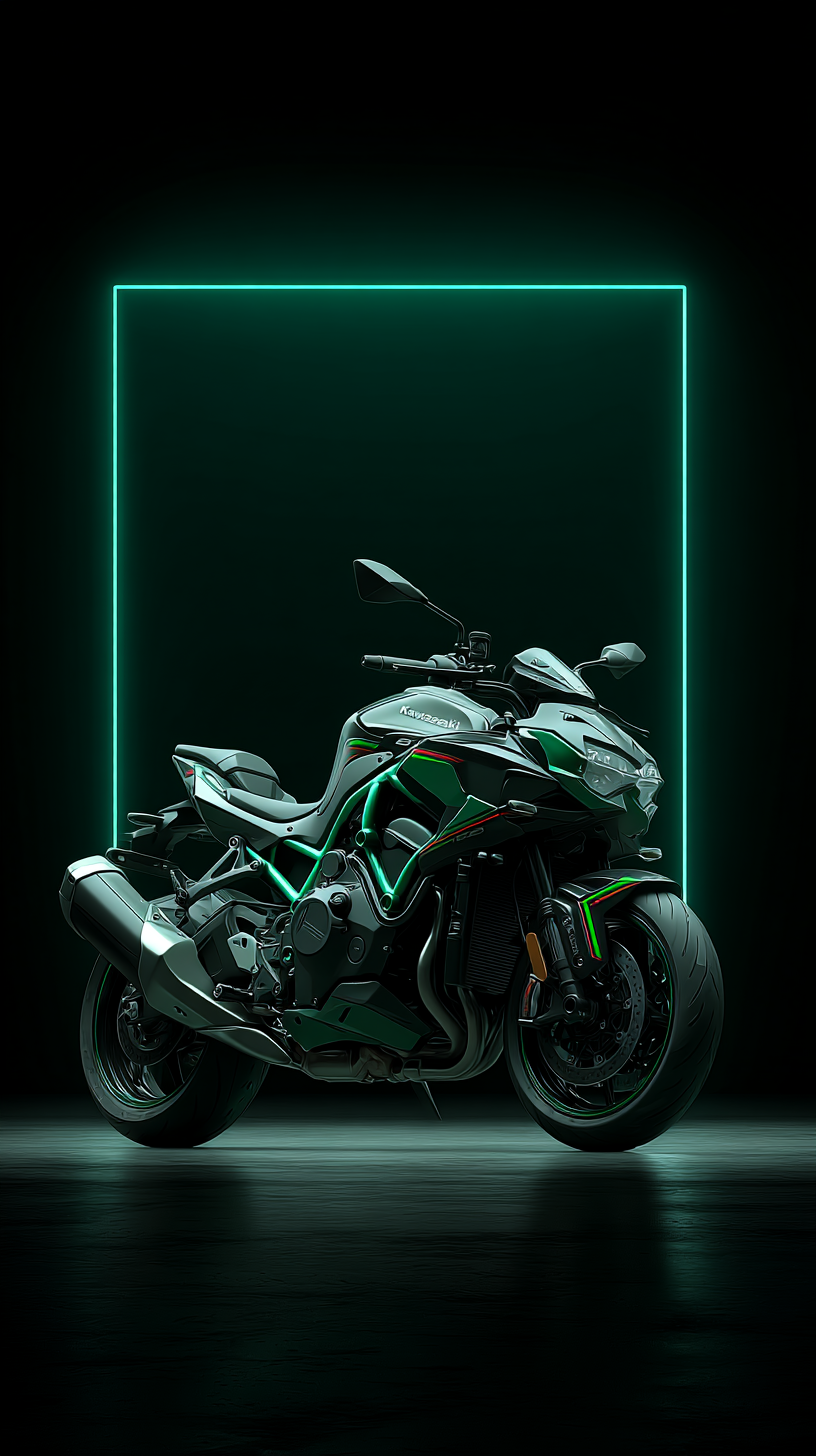 fond d'écran Kawasaki iphone 14 pro max gratuit