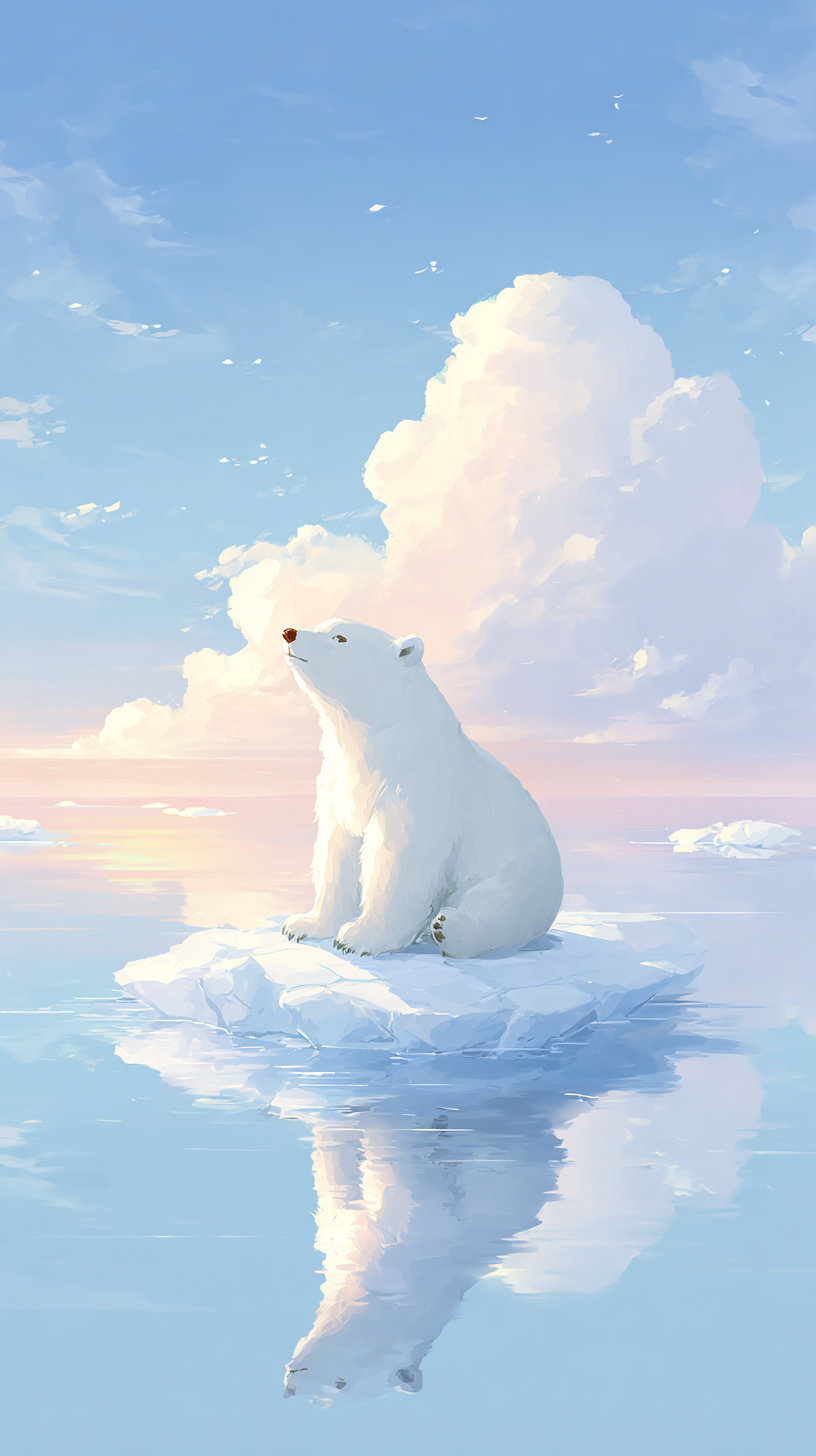 fond d'écran Ours blanc iphone xr télécharger gratuit