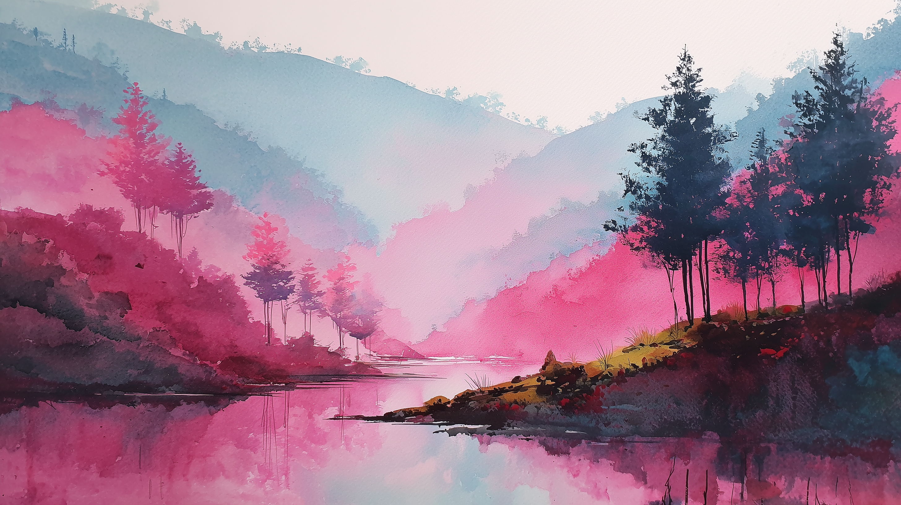 dell fond d'écran Aquarelle téléchargement gratuit