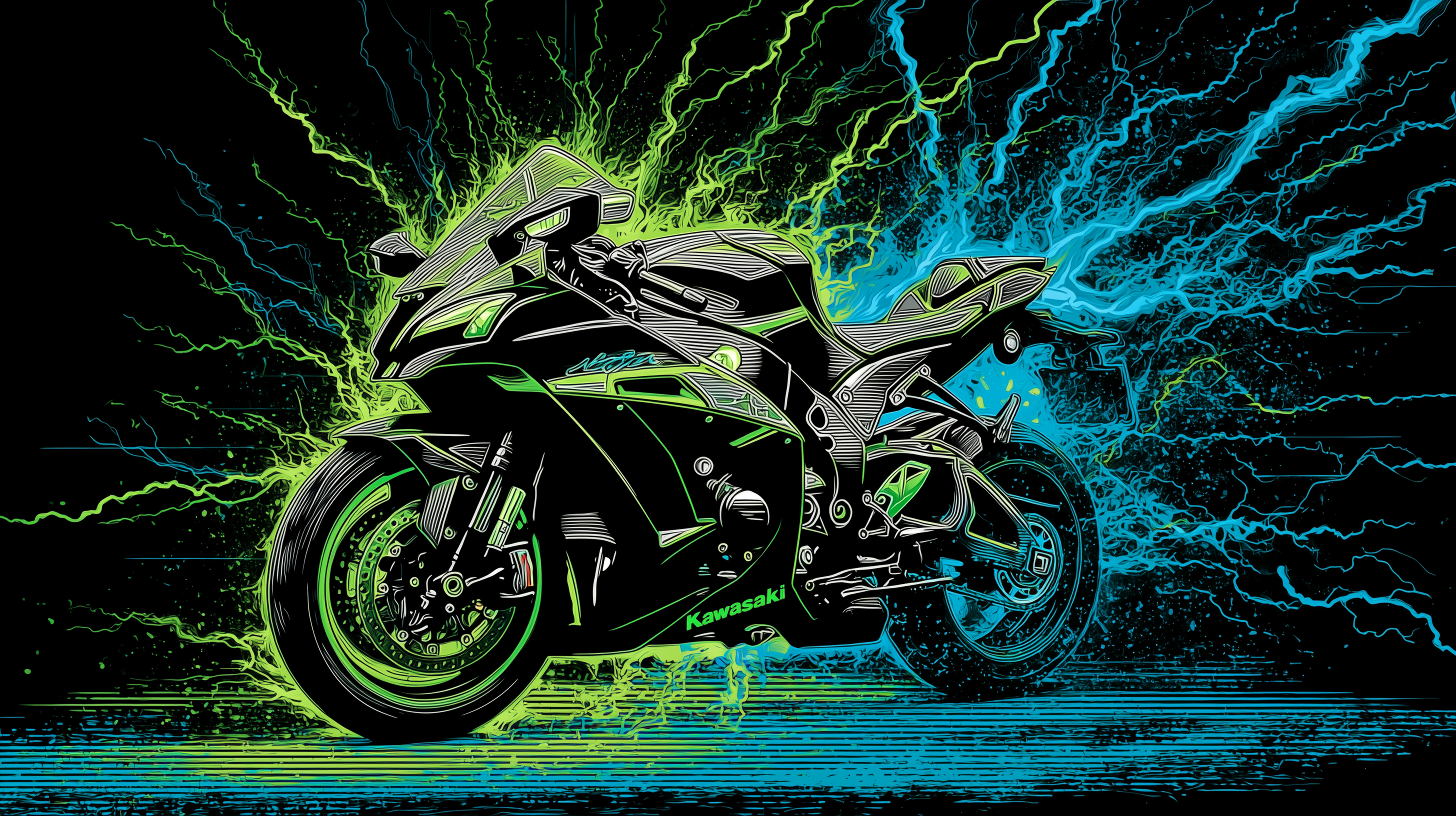 fond d'écran Kawasaki 2560x1600 hd téléchargement gratuit