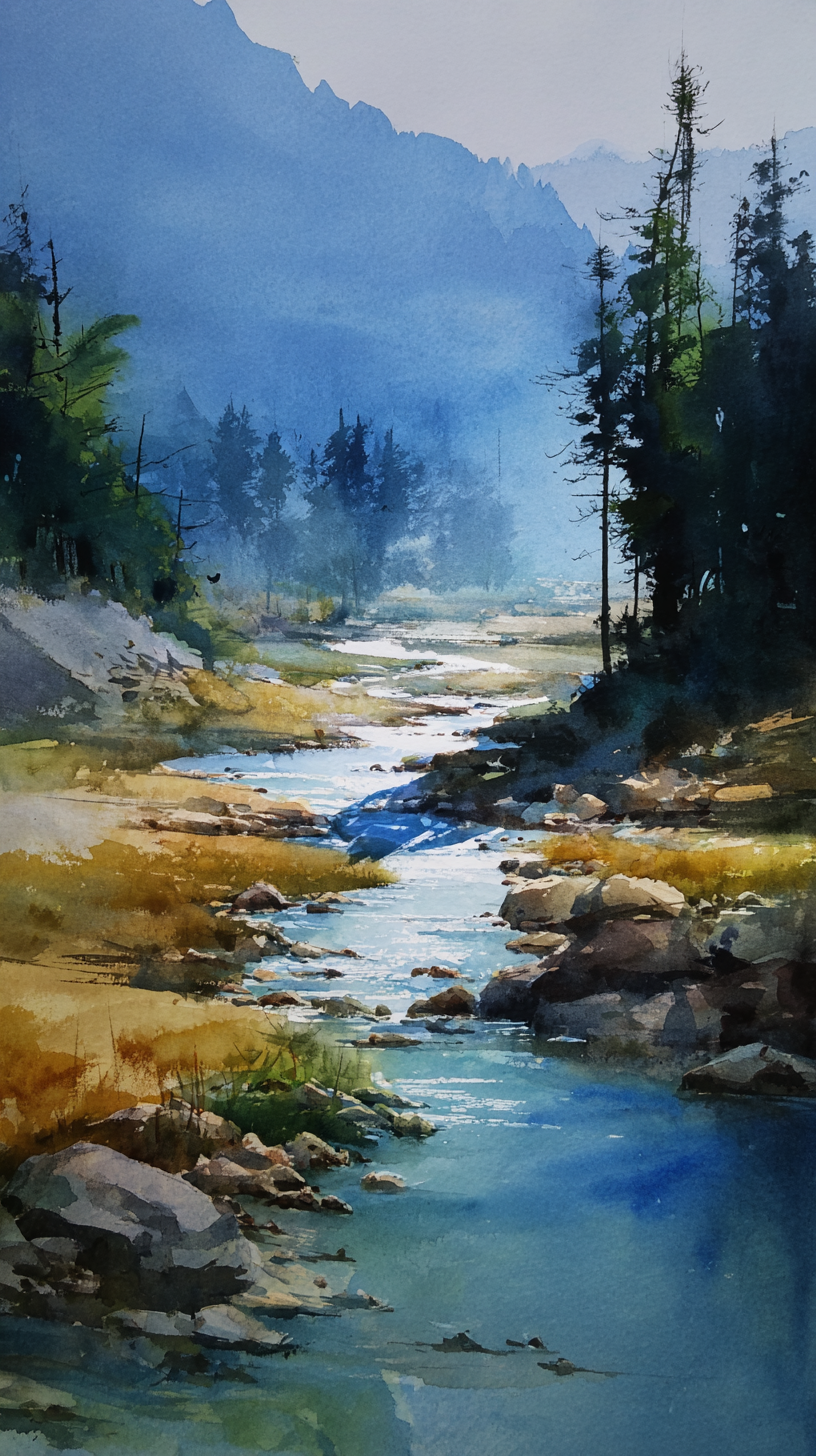 fond d'écran Aquarelle téléphone 4k télécharger gratuit