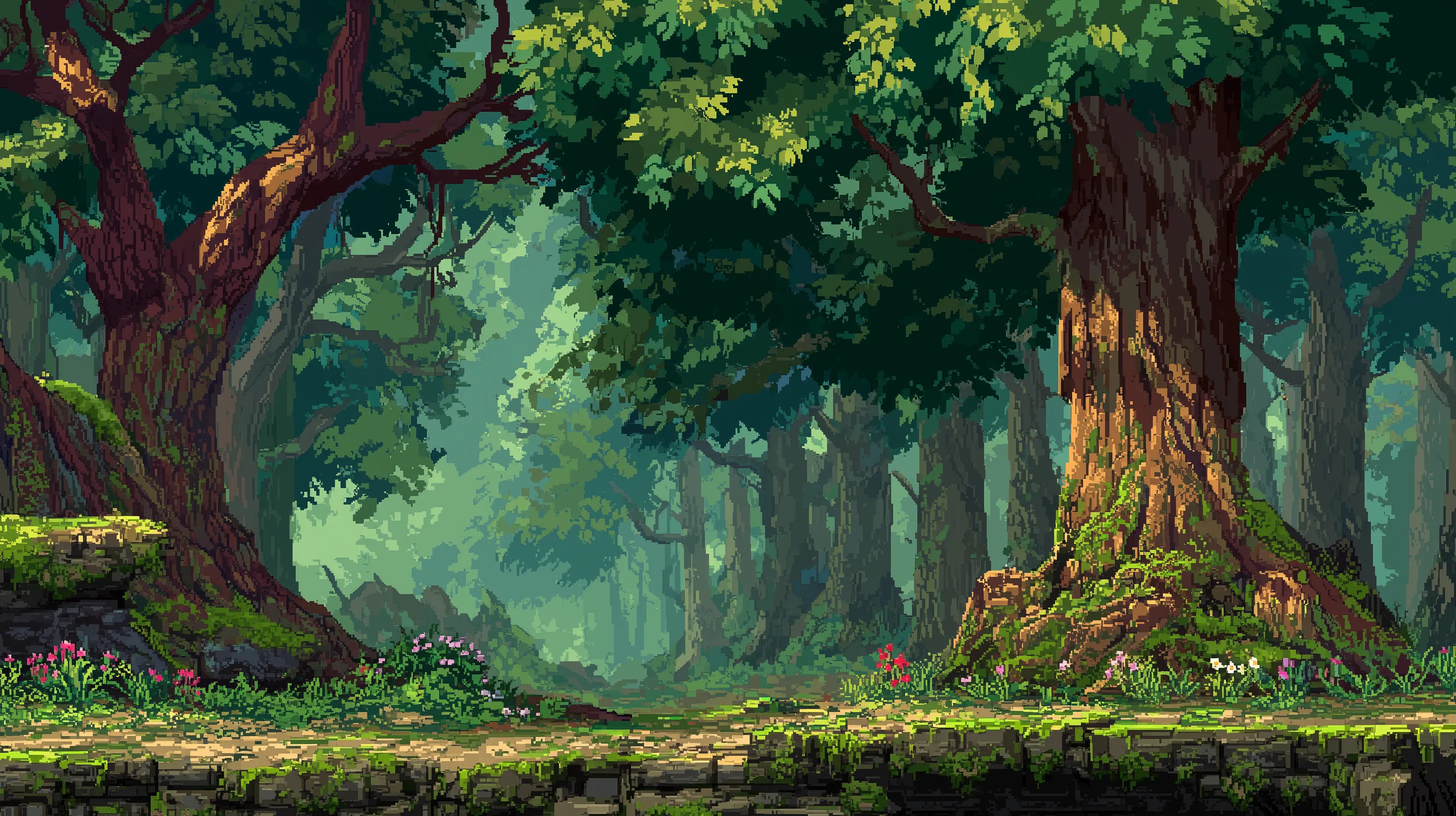 fond d'écran Forêt updated dell téléchargement gratuit