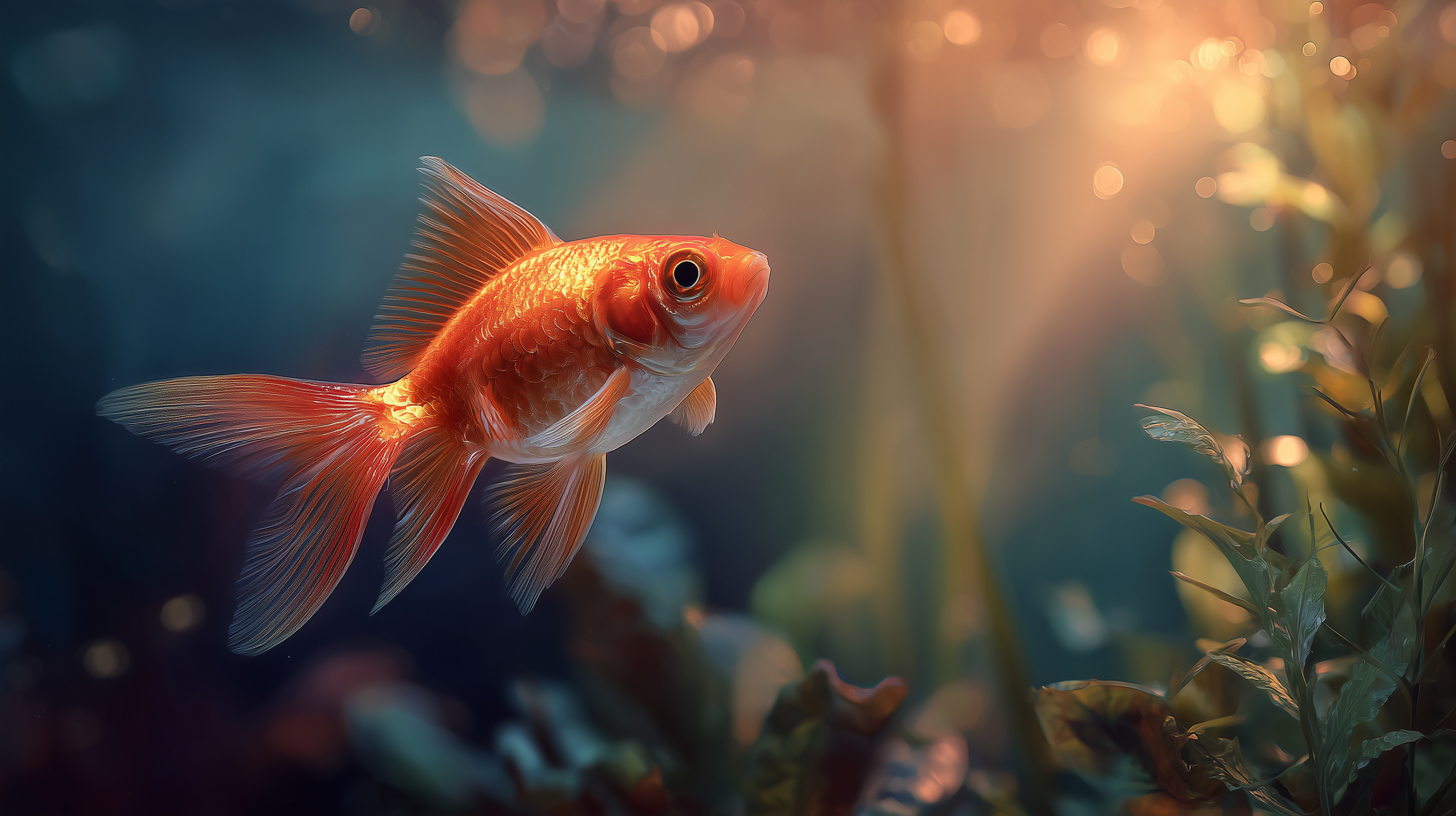 fond d'écran Poisson rouge pc hd téléchargement gratuit