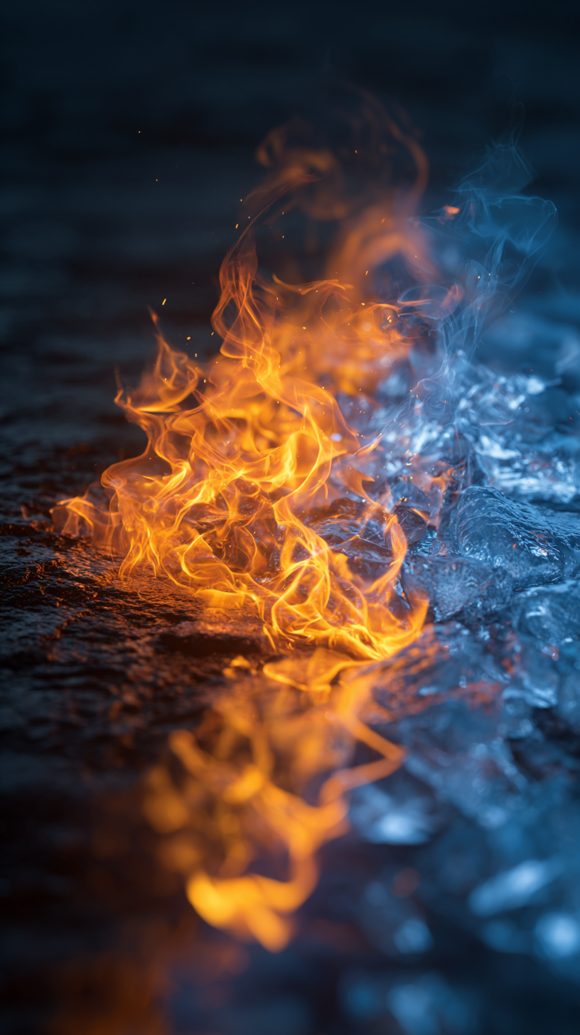 fond d'écran feu et eau iphone 16 télécharger gratuit