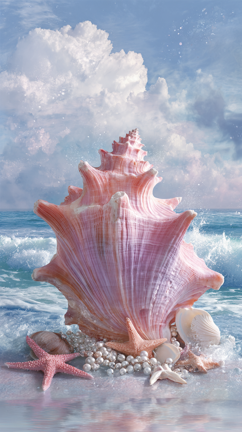 fond d'écran Coquille android 4k télécharger gratuit