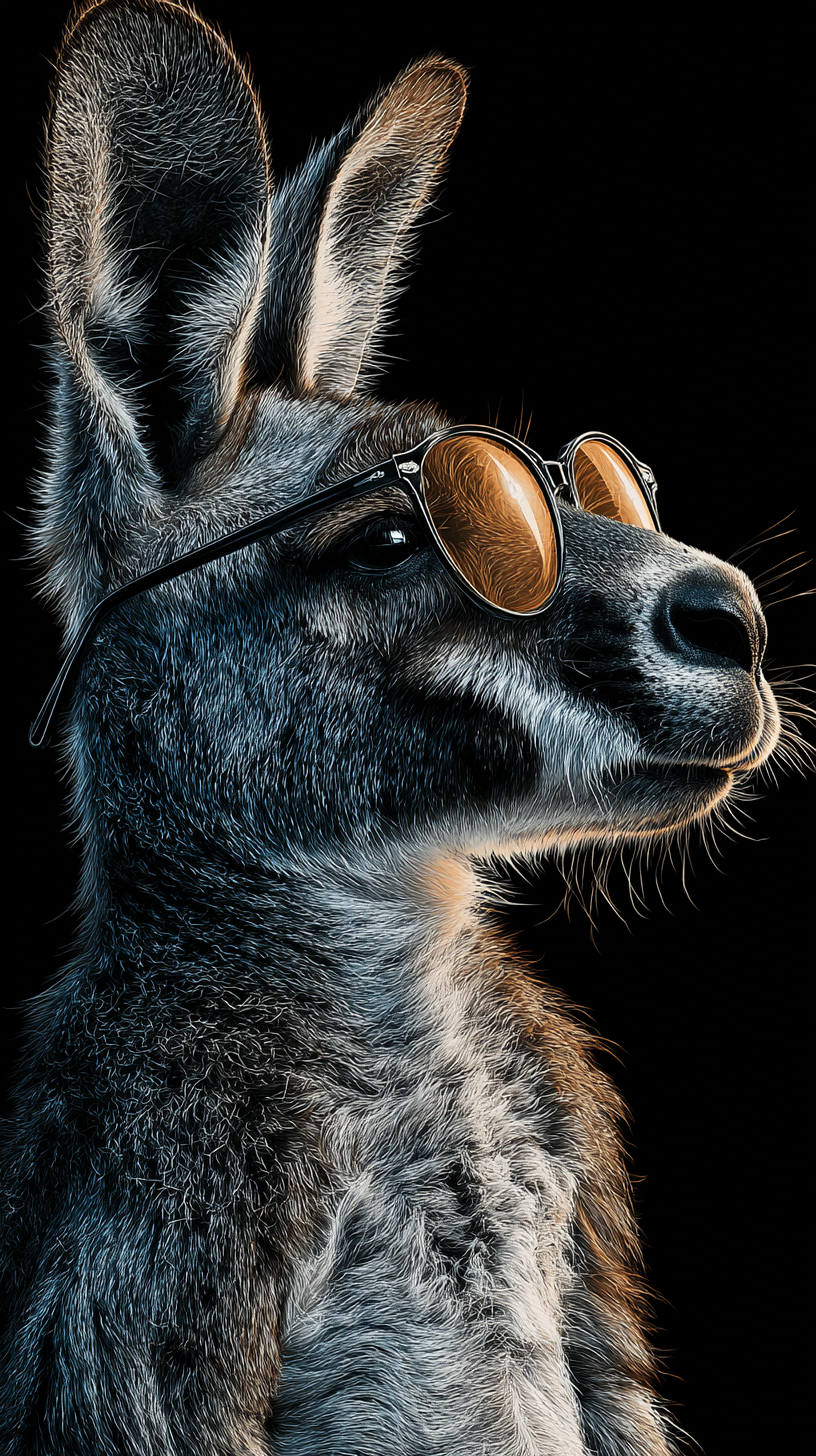 fond d'écran Kangourou iphone 16 plus gratuit