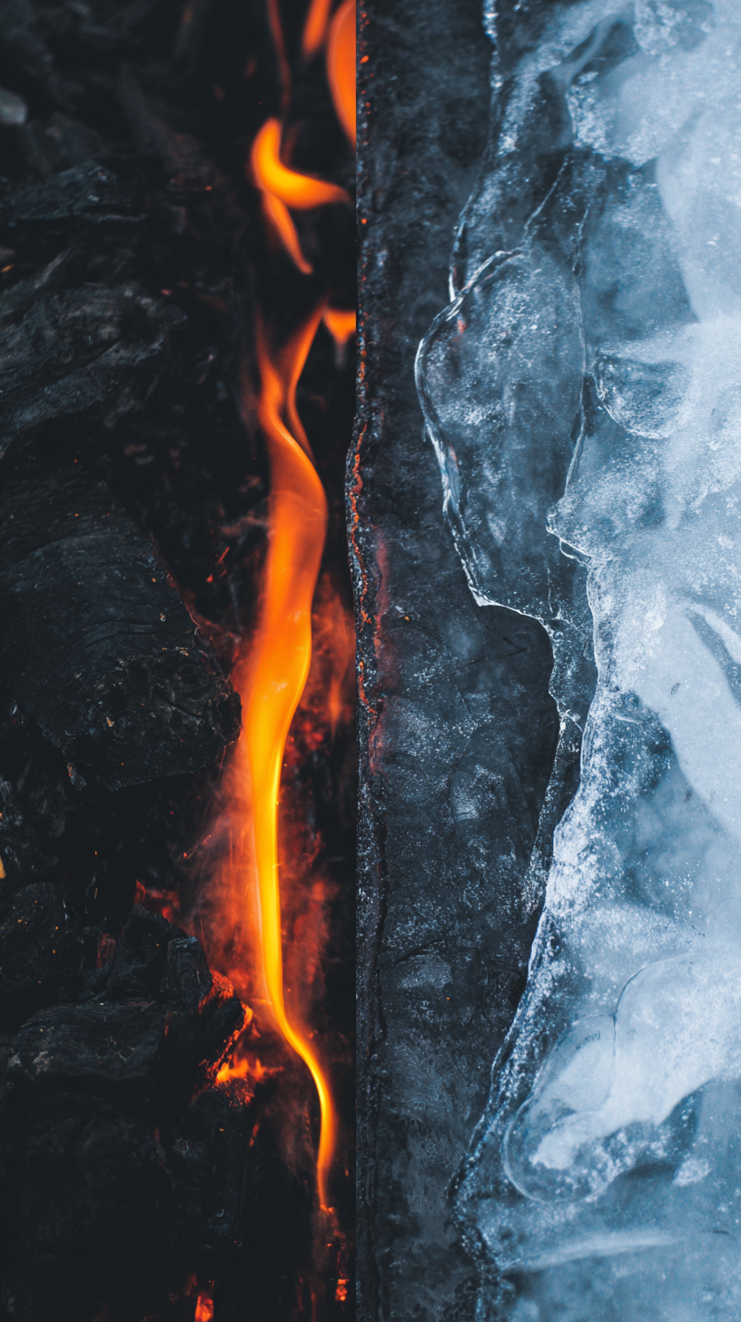 fond d'écran feu et eau iphone 17 pro gratuit