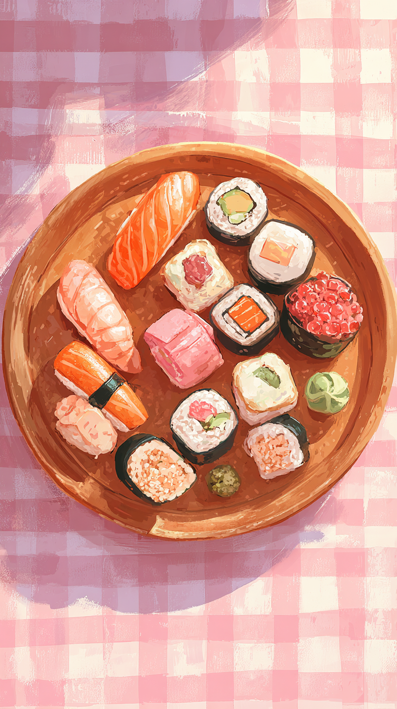 fond d'écran sushi iphone 14 pro max gratuit