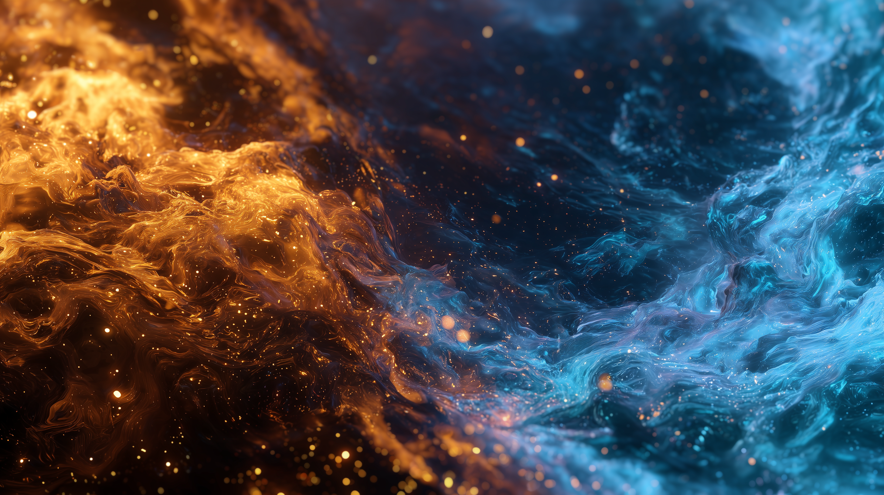 fond d'écran feu et eau 3840x1080 téléchargement gratuit