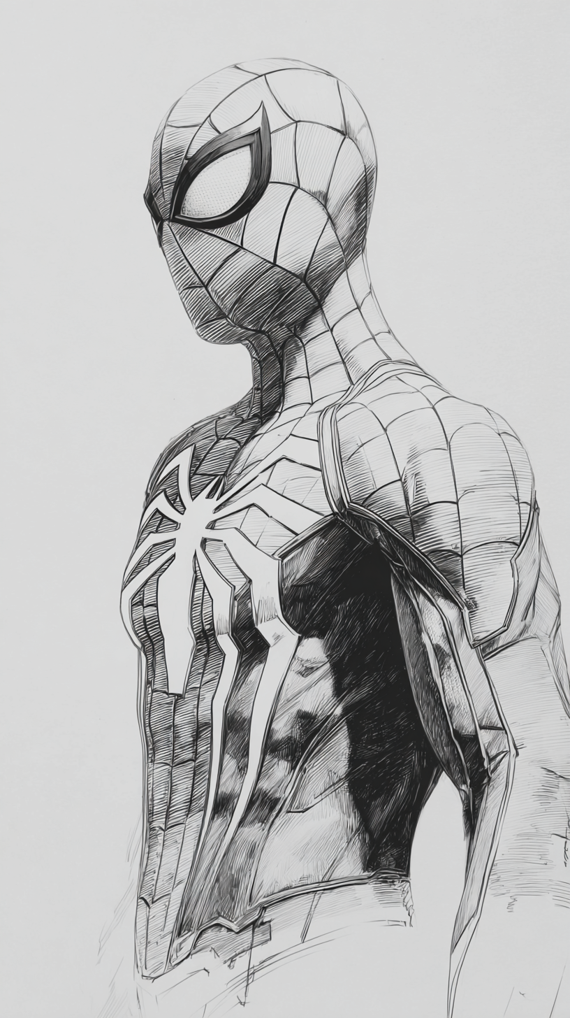 fond d'écran Esquisse iphone 15 pro max 4k télécharger gratuit