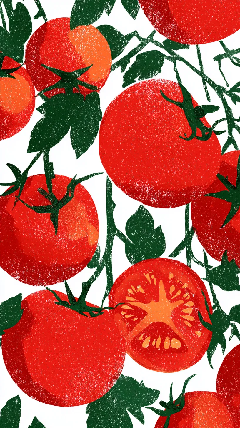 iphone fond d'écran Tomate updated kawaii gratuit