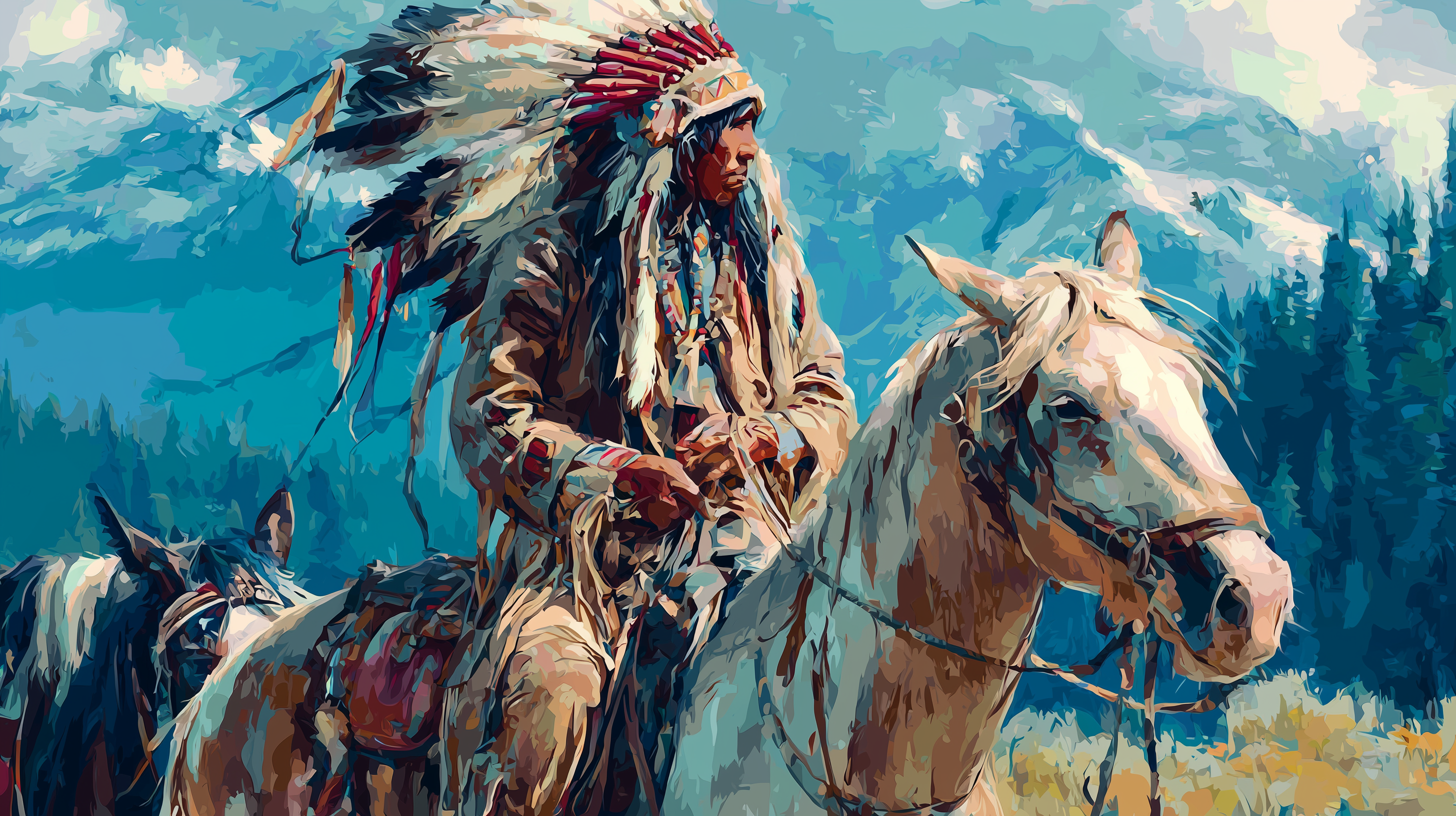 fond d'écran Amérindiens MSI téléchargement gratuit