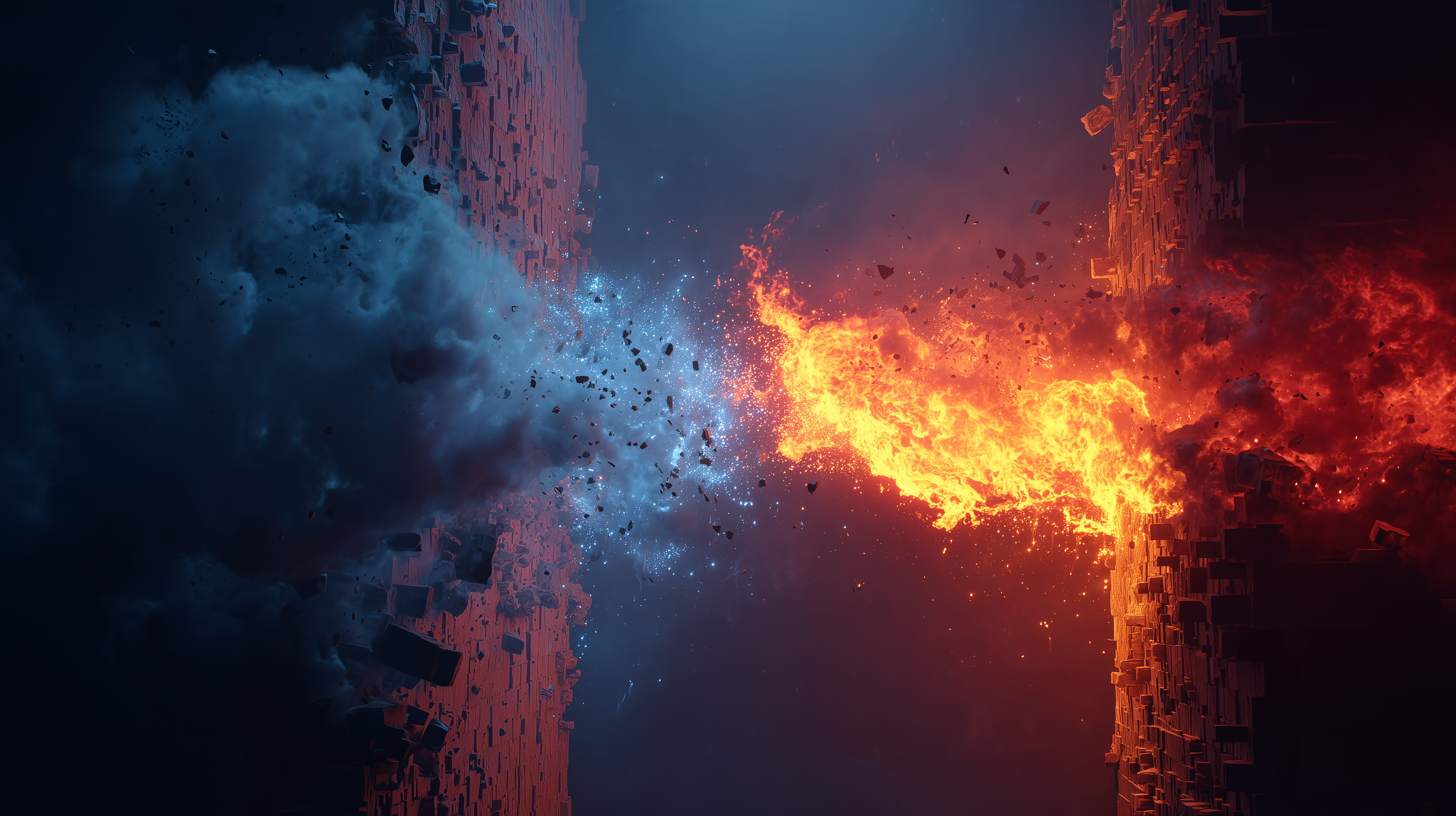 fond d'écran feu et eau mac 4k téléchargement gratuit