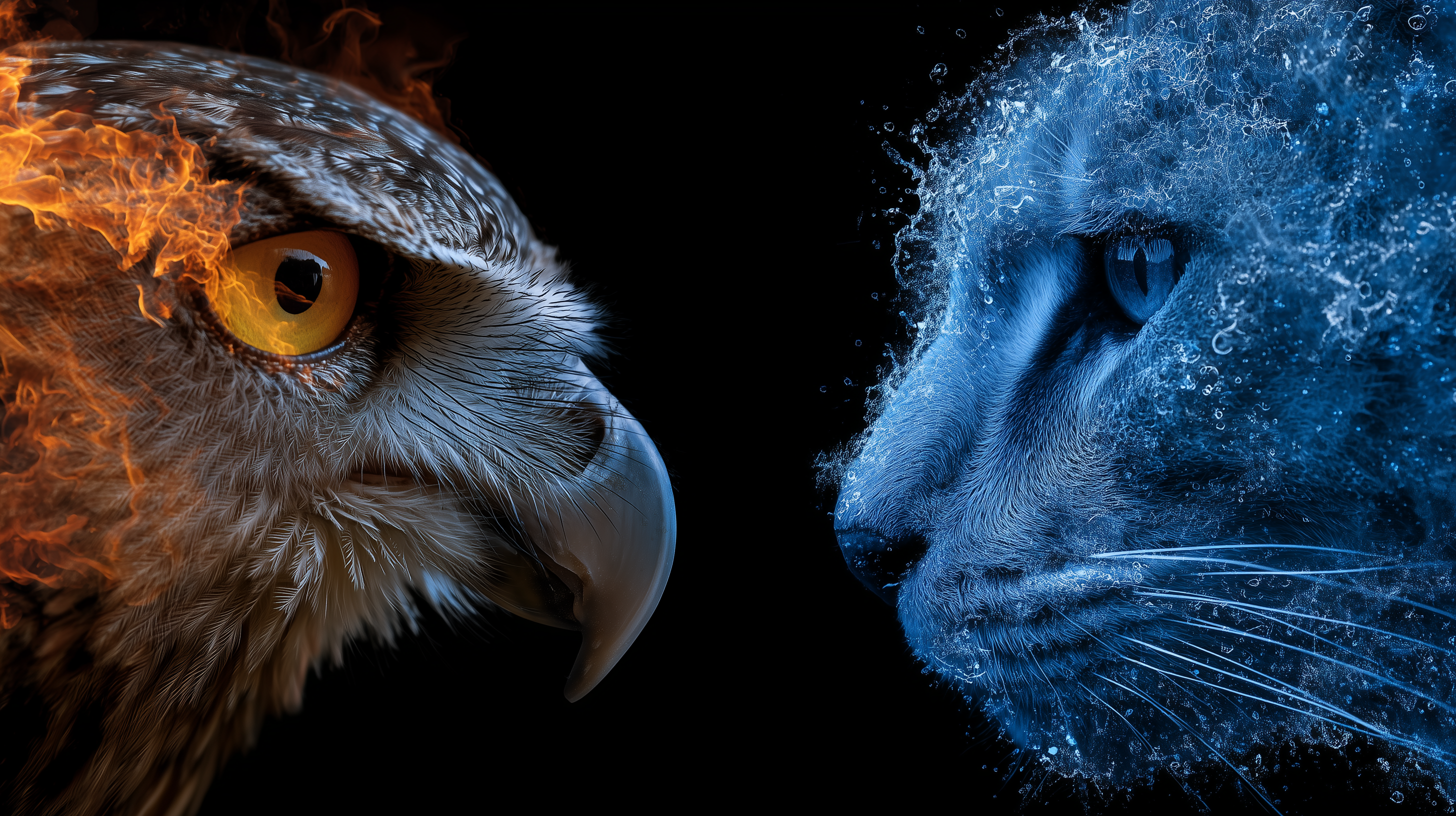 fond d'écran feu et eau 4k windows 10 téléchargement gratuit