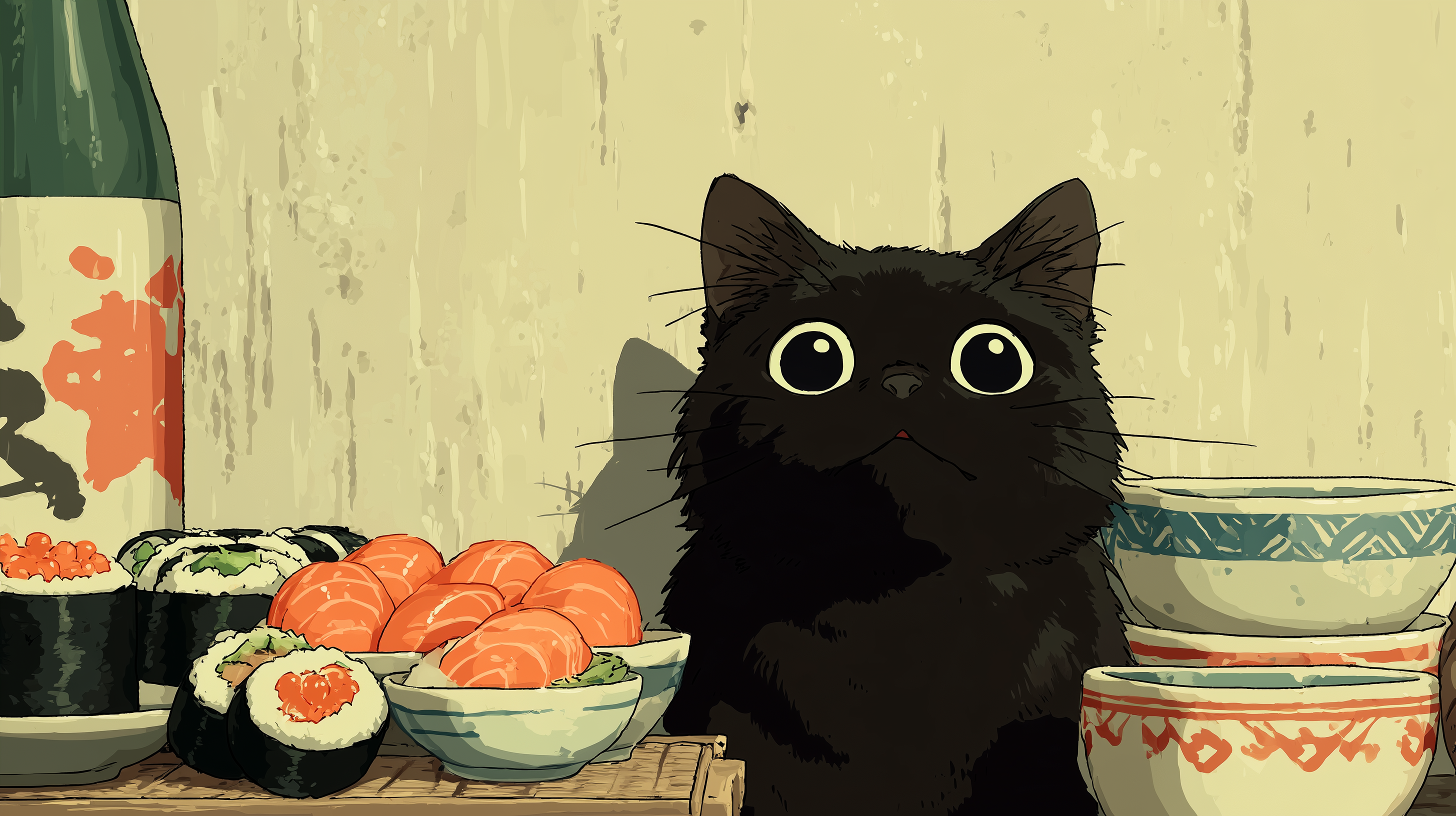 fond d'écran sushi pc windows 10 4k téléchargement gratuit