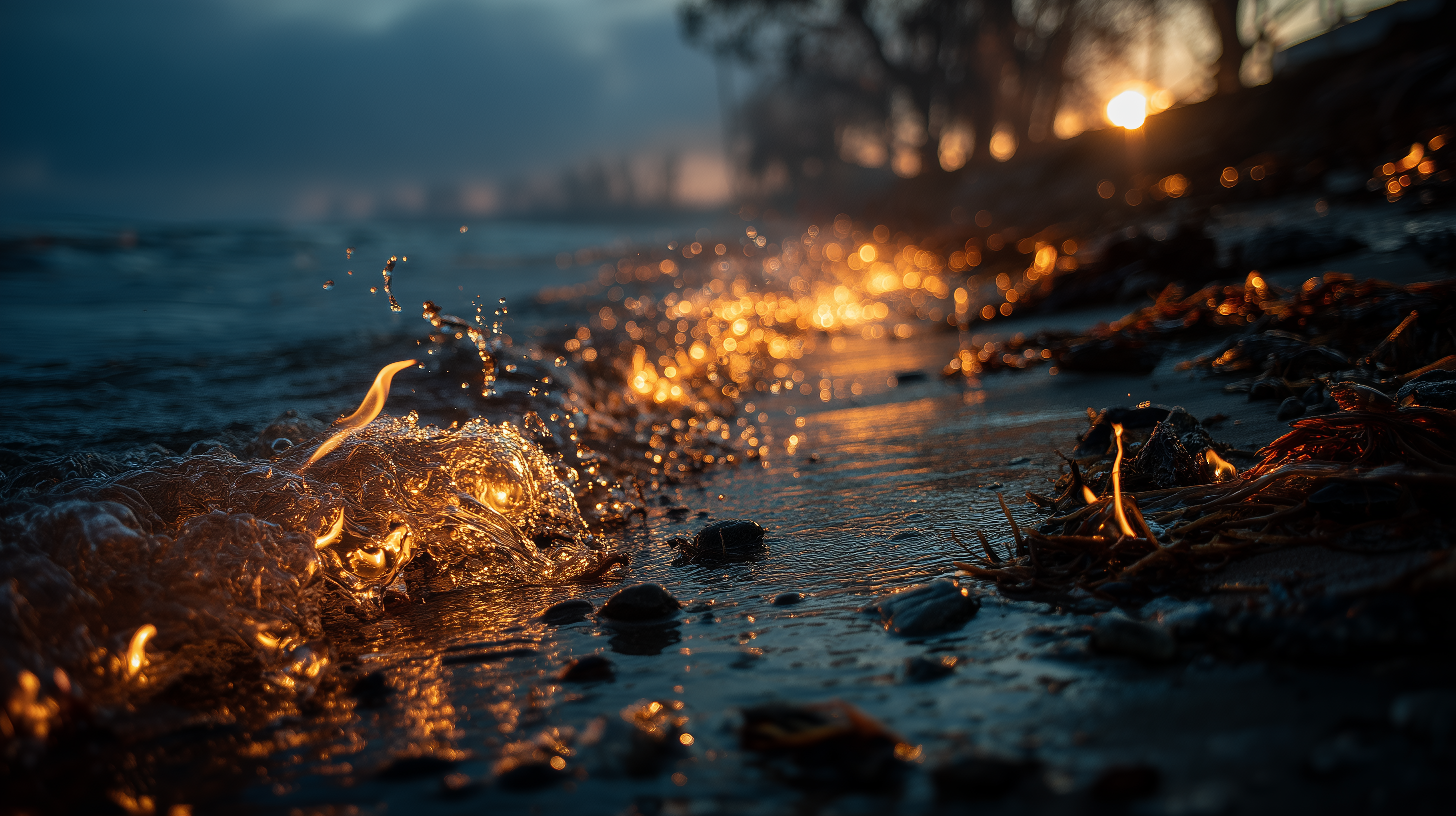 fond d'écran feu et eau 4k 2560x1440 téléchargement gratuit