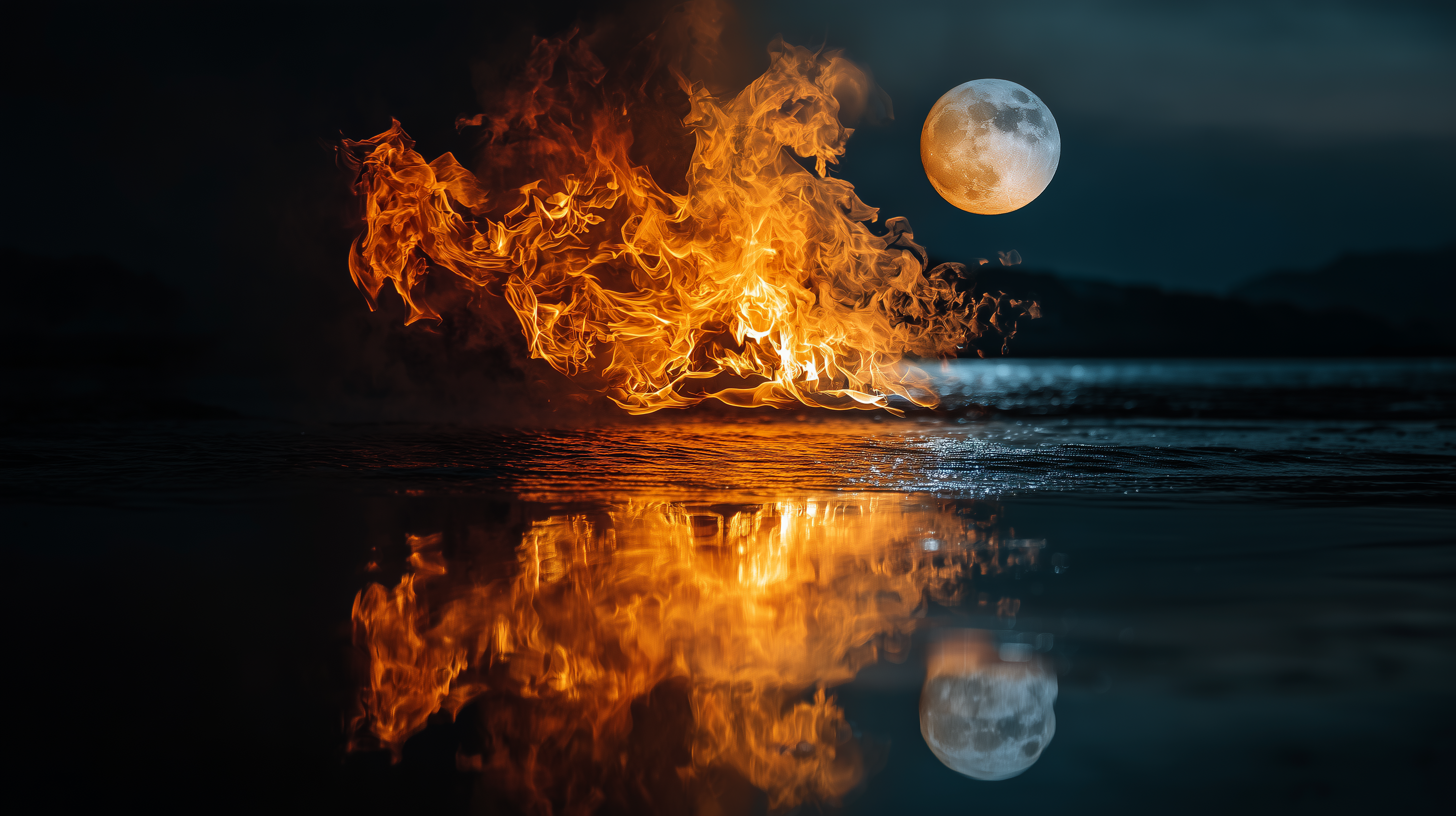 fond d'écran feu et eau hd 1920x1080 téléchargement gratuit