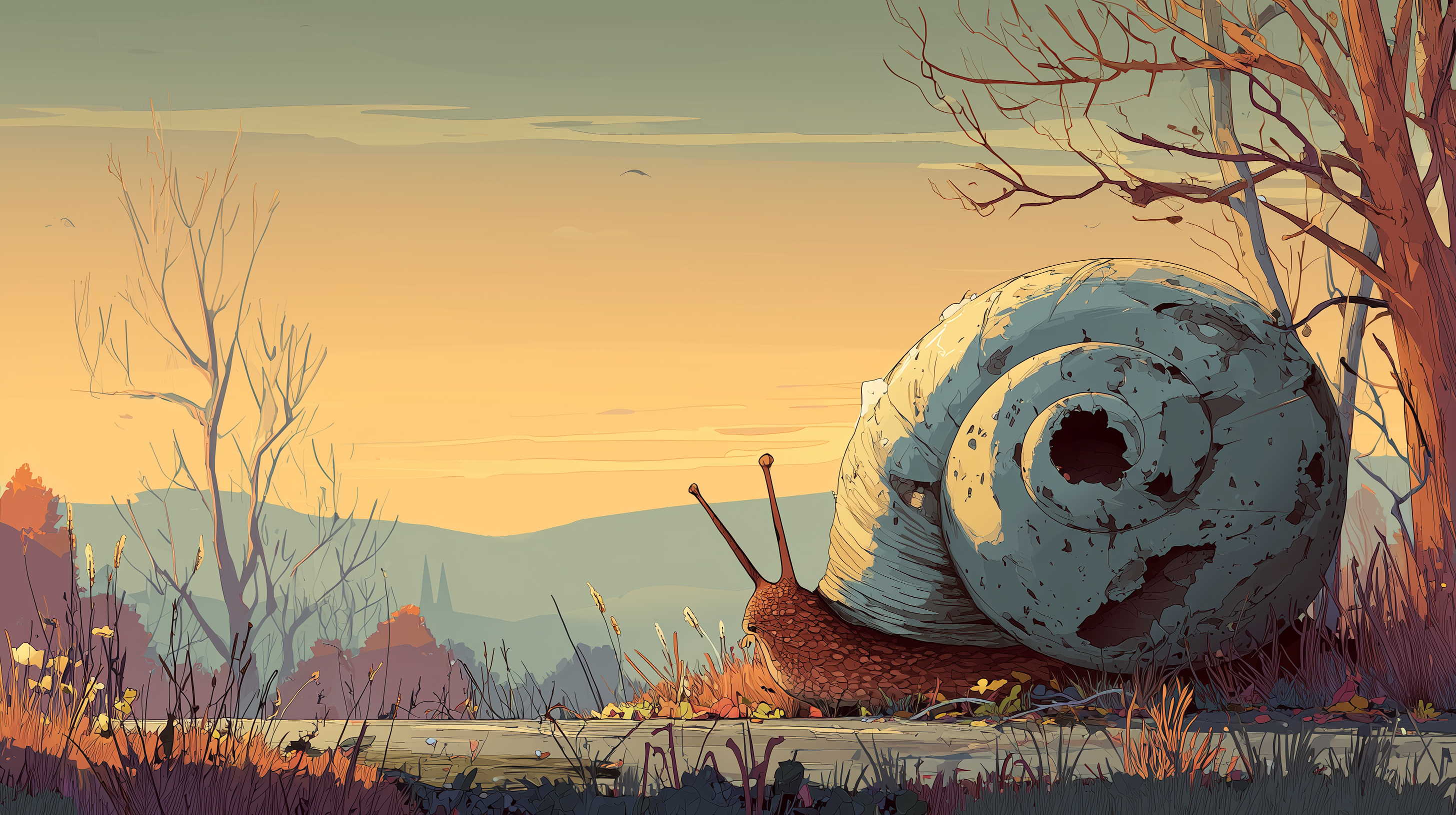 fond d'écran Escargot hp 4k téléchargement gratuit