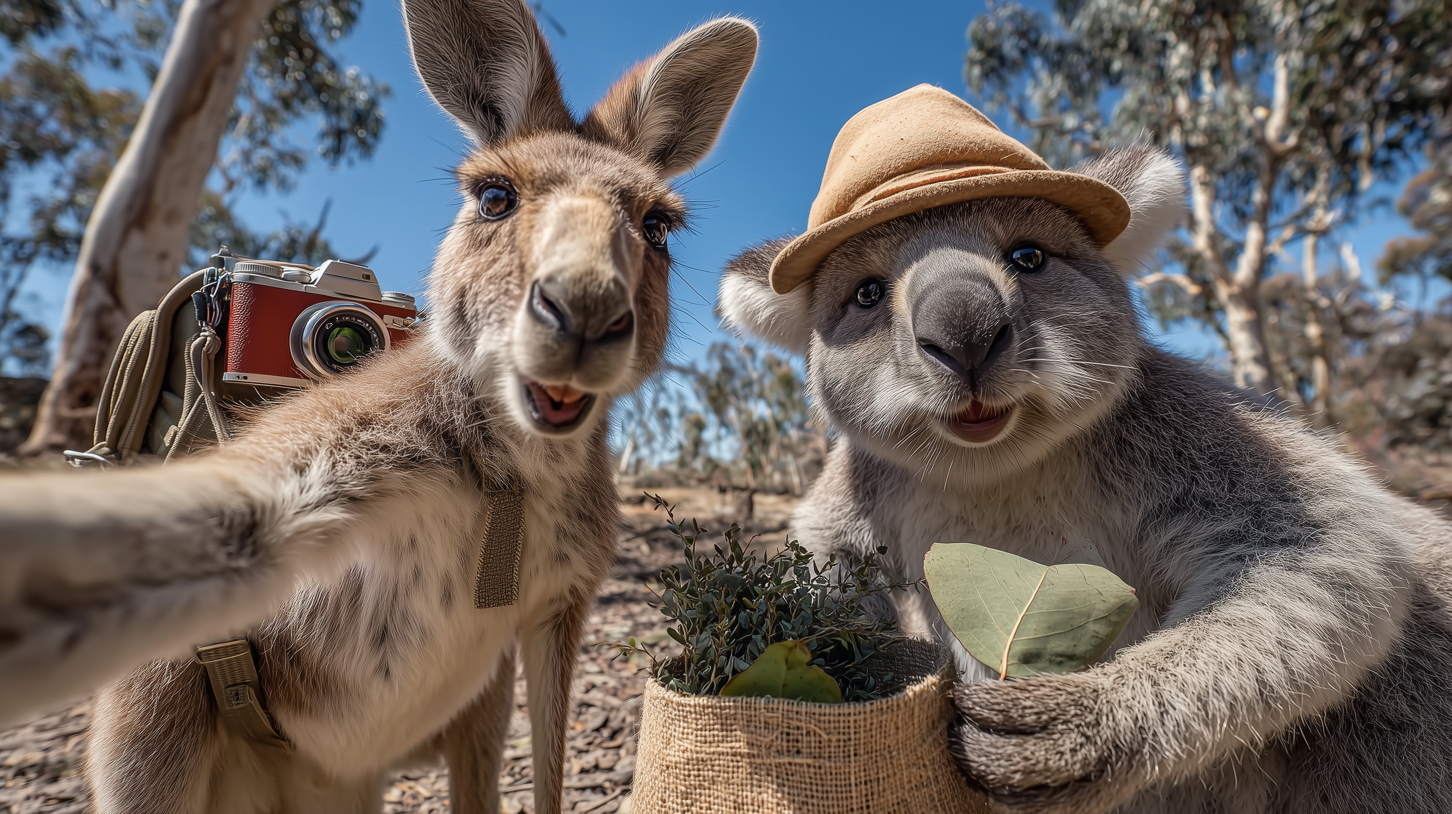 fond d'écran Kangourou 3840 x 1080 téléchargement gratuit
