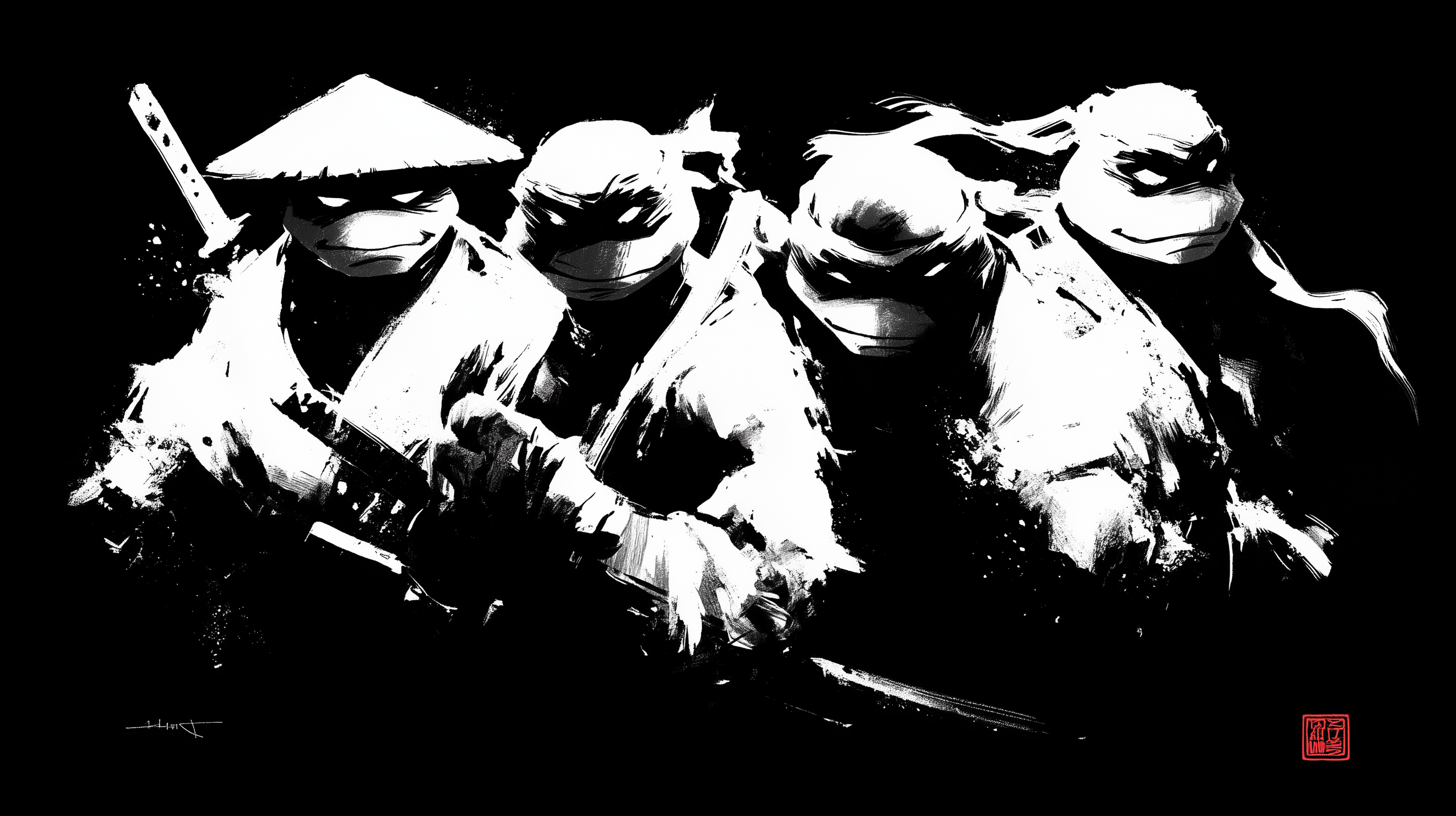 fond d'écran Ninja pc simple téléchargement gratuit