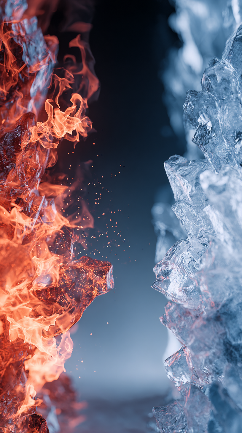 fond d'écran feu et eau iphone 14 pro max télécharger gratuit