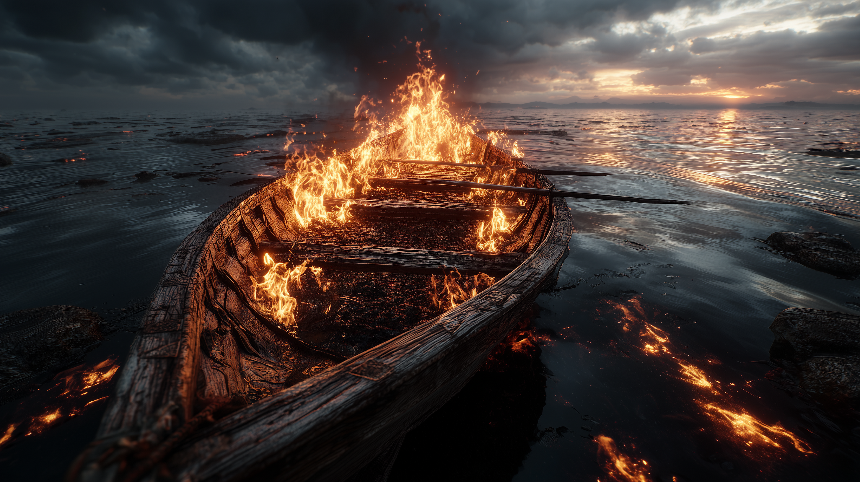 fond d'écran feu et eau 4k pc téléchargement gratuit