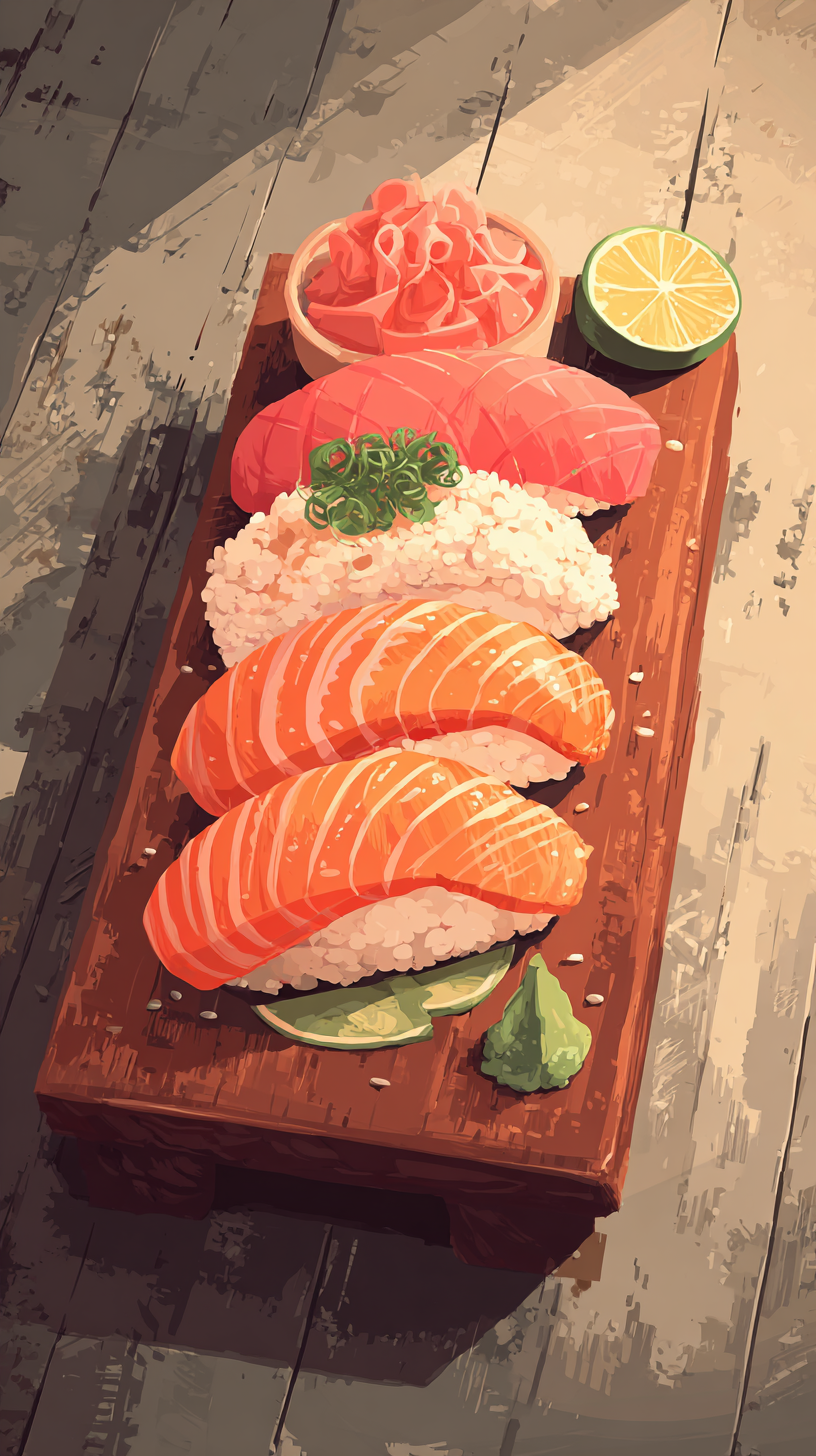 fond d'écran sushi téléphone Nokia télécharger gratuit