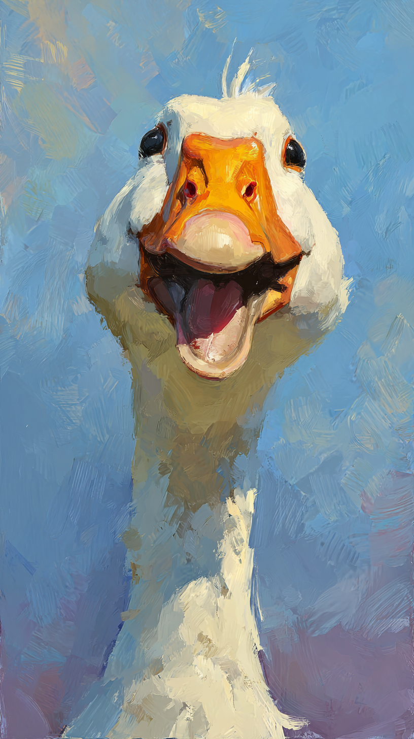 iphone fond d'écran Oie kawaii télécharger gratuit