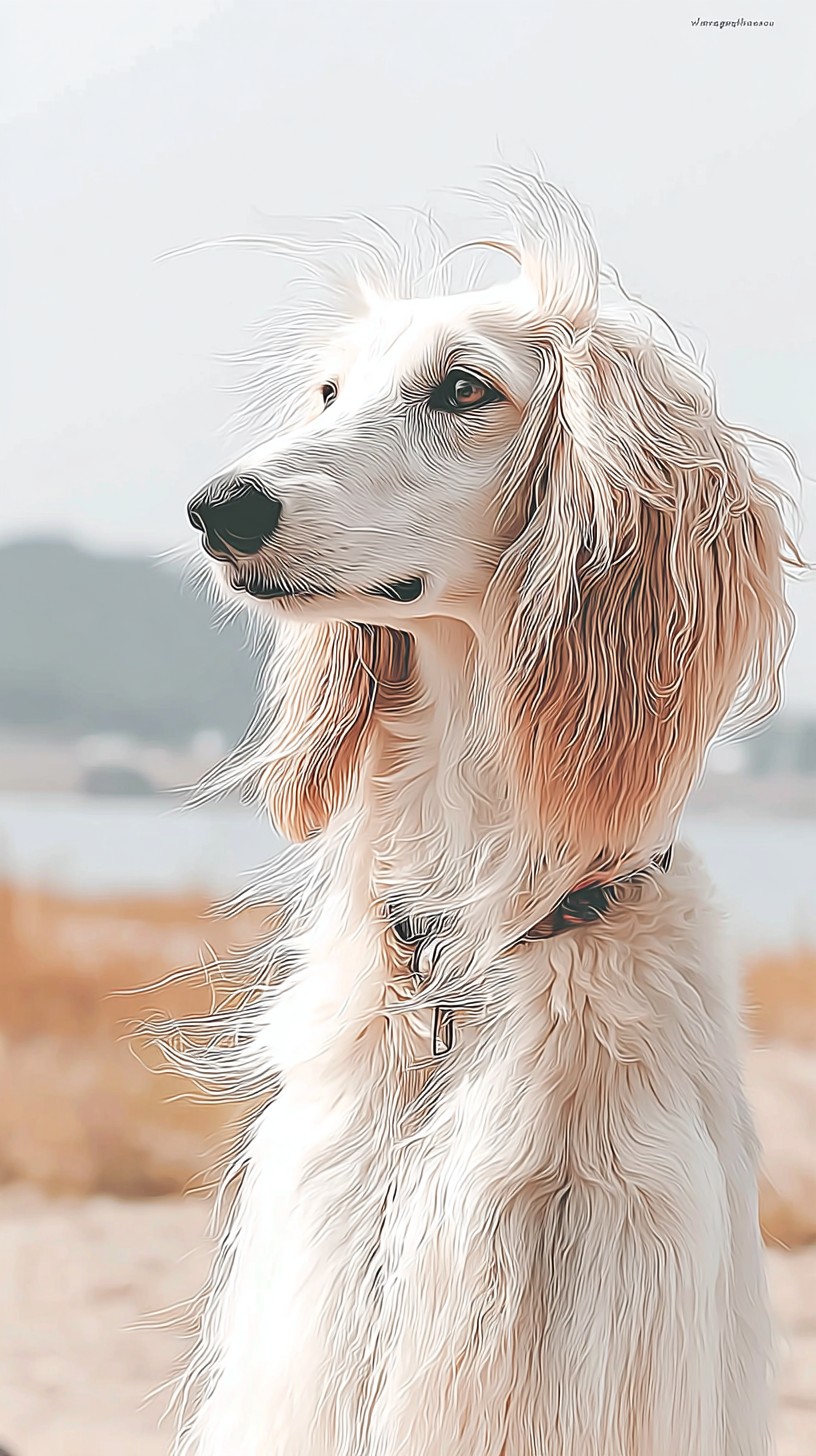 fond d'écran Lévrier afghan android 4k télécharger gratuit