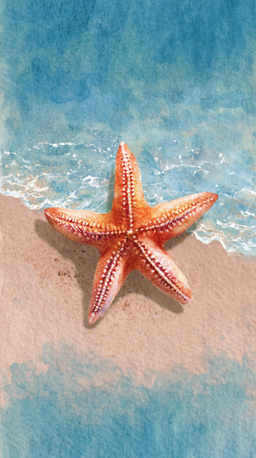 fond d'écran Étoile de mer iphone ios gratuit