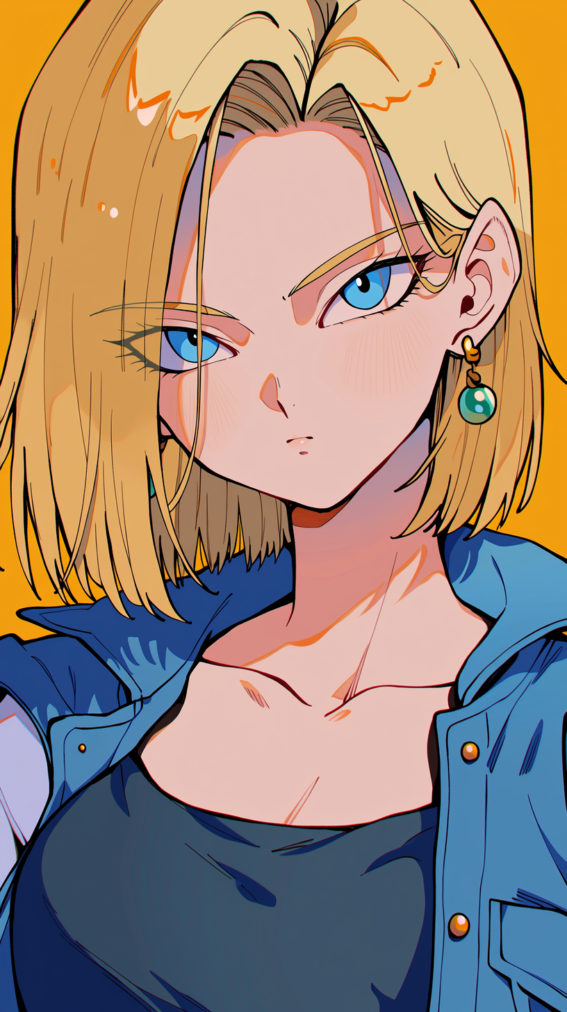 fond d'écran Android 18 iphone 14 pro max gratuit