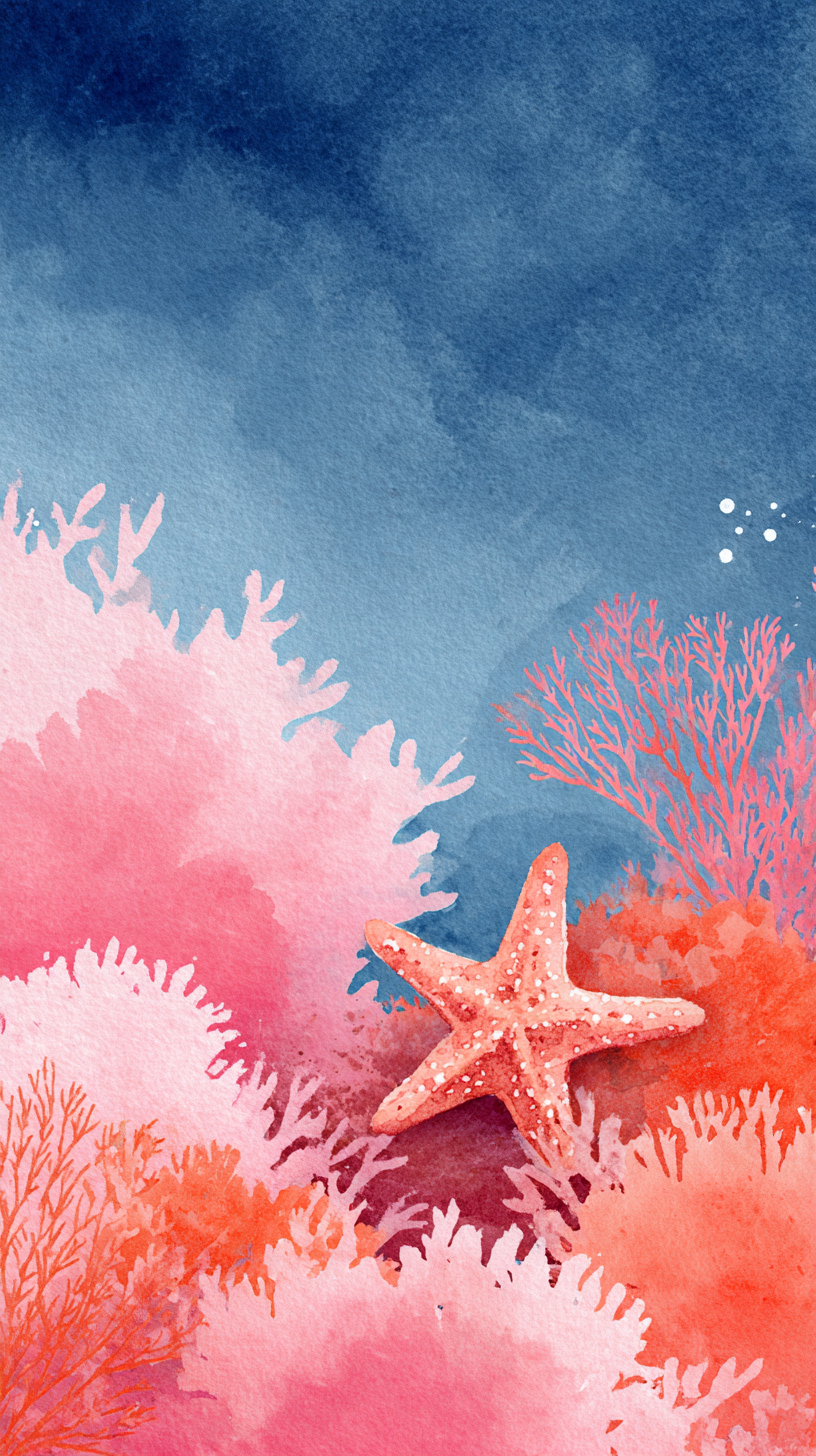 fond d'écran Étoile de mer iphone 13 gratuit