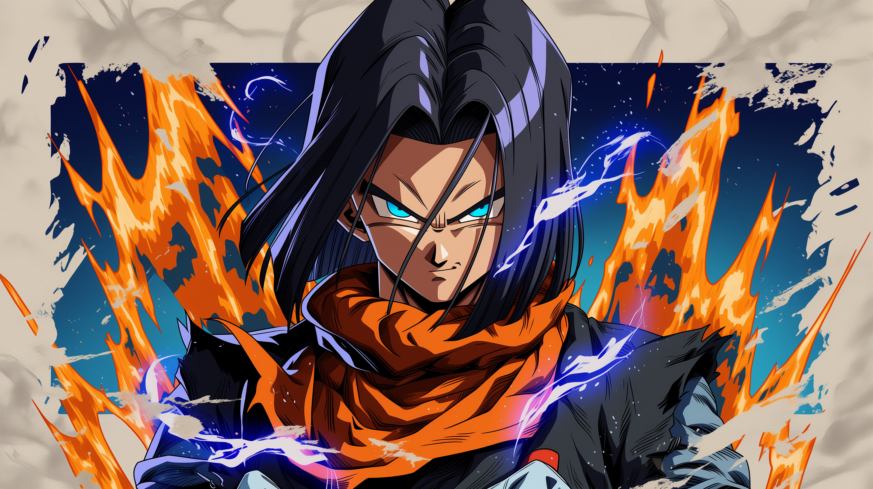 fond d'écran Android 17 pc 4k ultra hd 1920x1080 téléchargement gratuit
