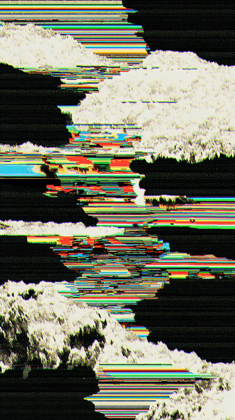 fond d'écran glitch téléphone Xiaomi gratuit