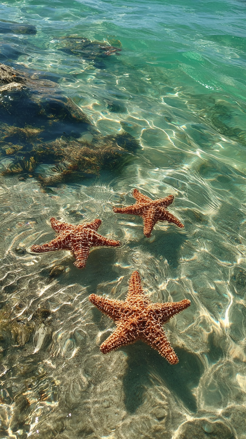 fond d'écran Étoile de mer iphone 14 pro max gratuit