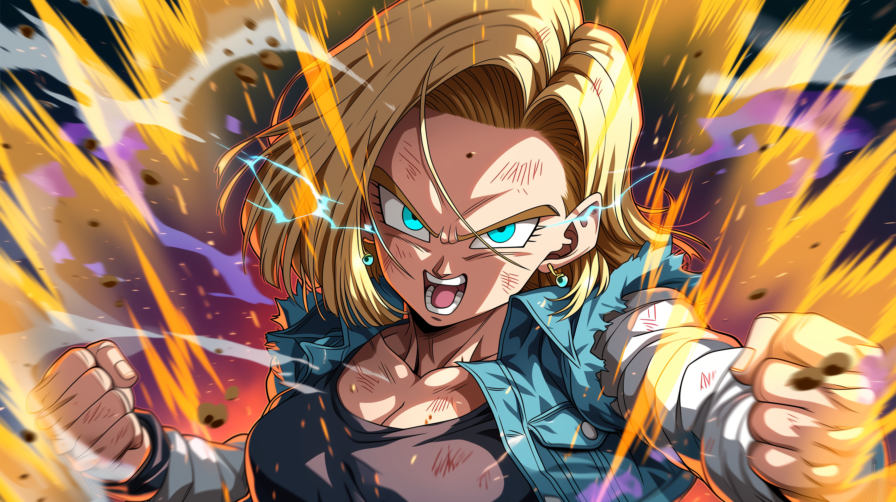 fond d'écran Android 18 pc 2560x1440 téléchargement gratuit