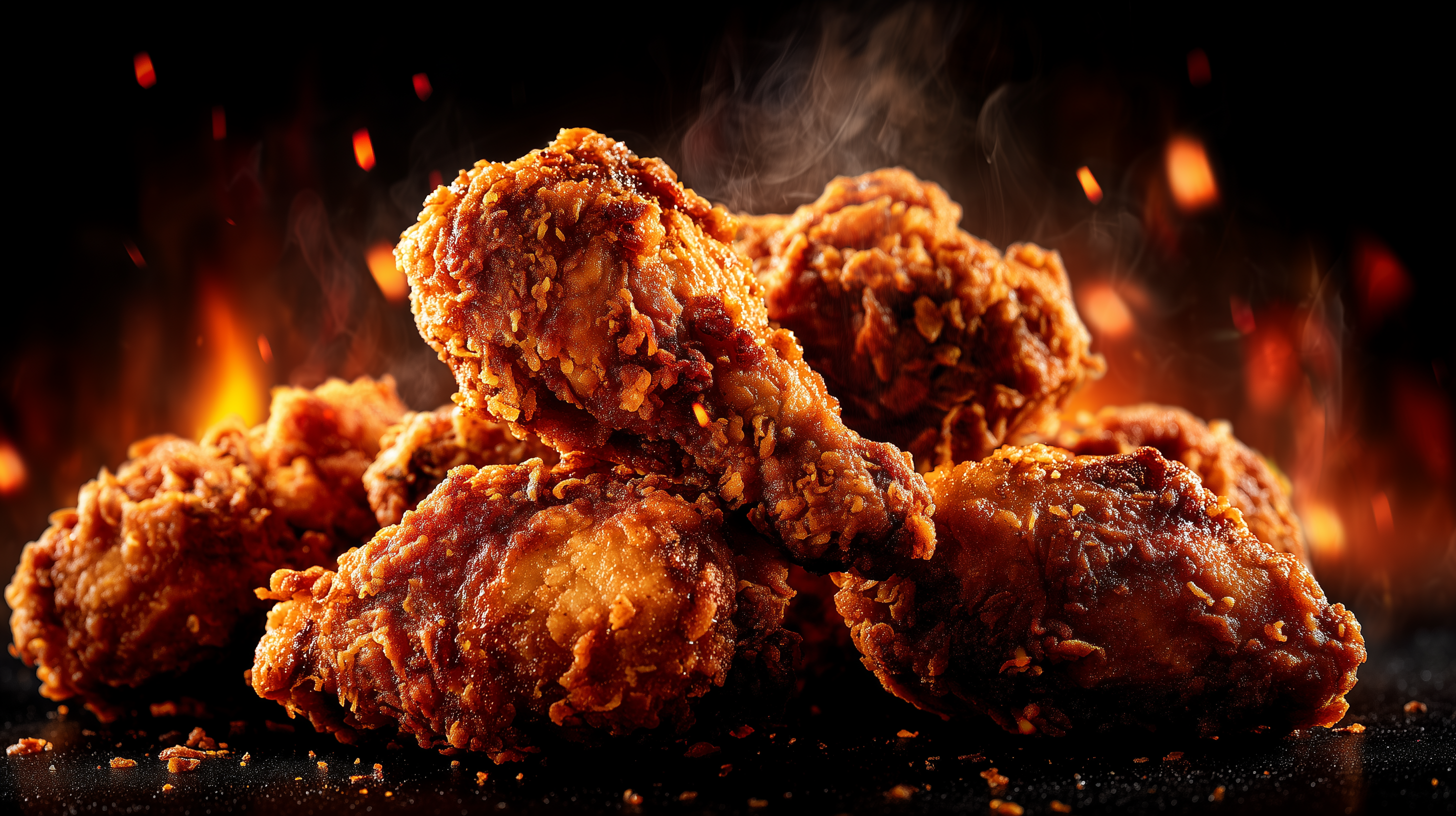 fond d'écran Poulet frit 3840 x 1080 téléchargement gratuit