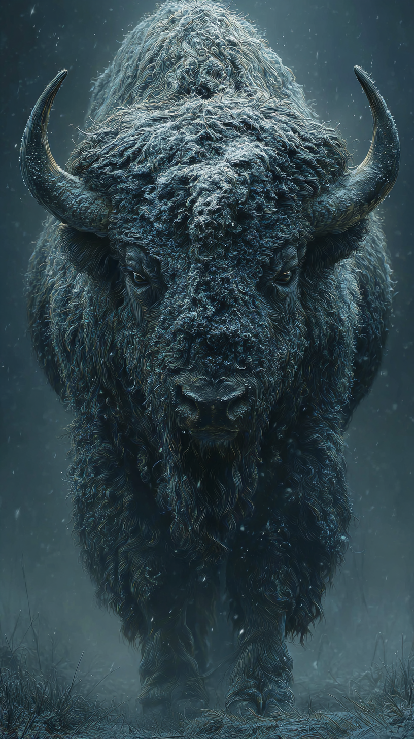 fond d'écran Bison 4k iphone télécharger gratuit