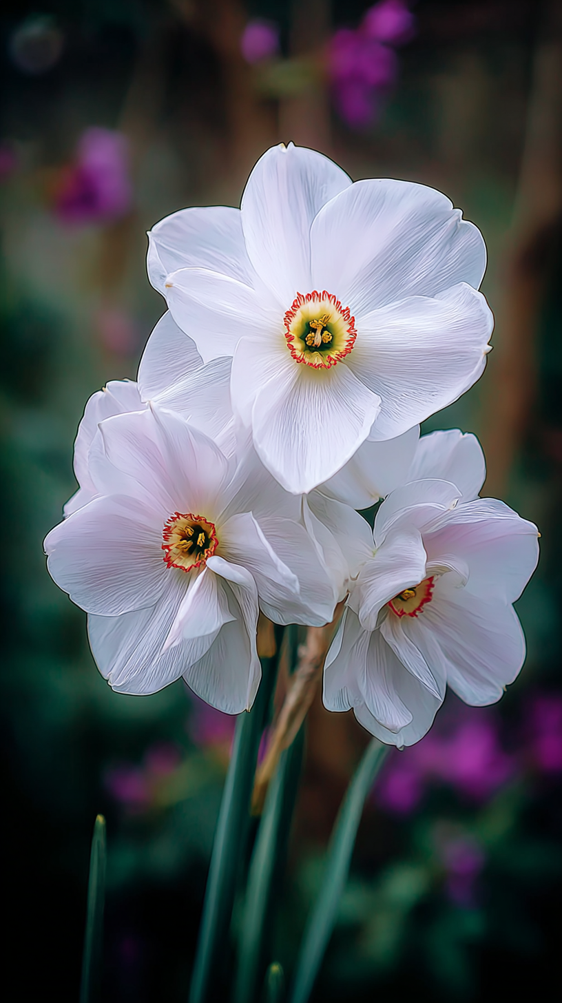 iphone fond d'écran Narcissus tazetta kawaii gratuit