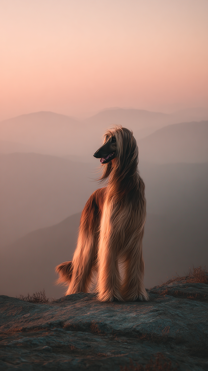 fond d'écran Lévrier afghan iphone x télécharger gratuit