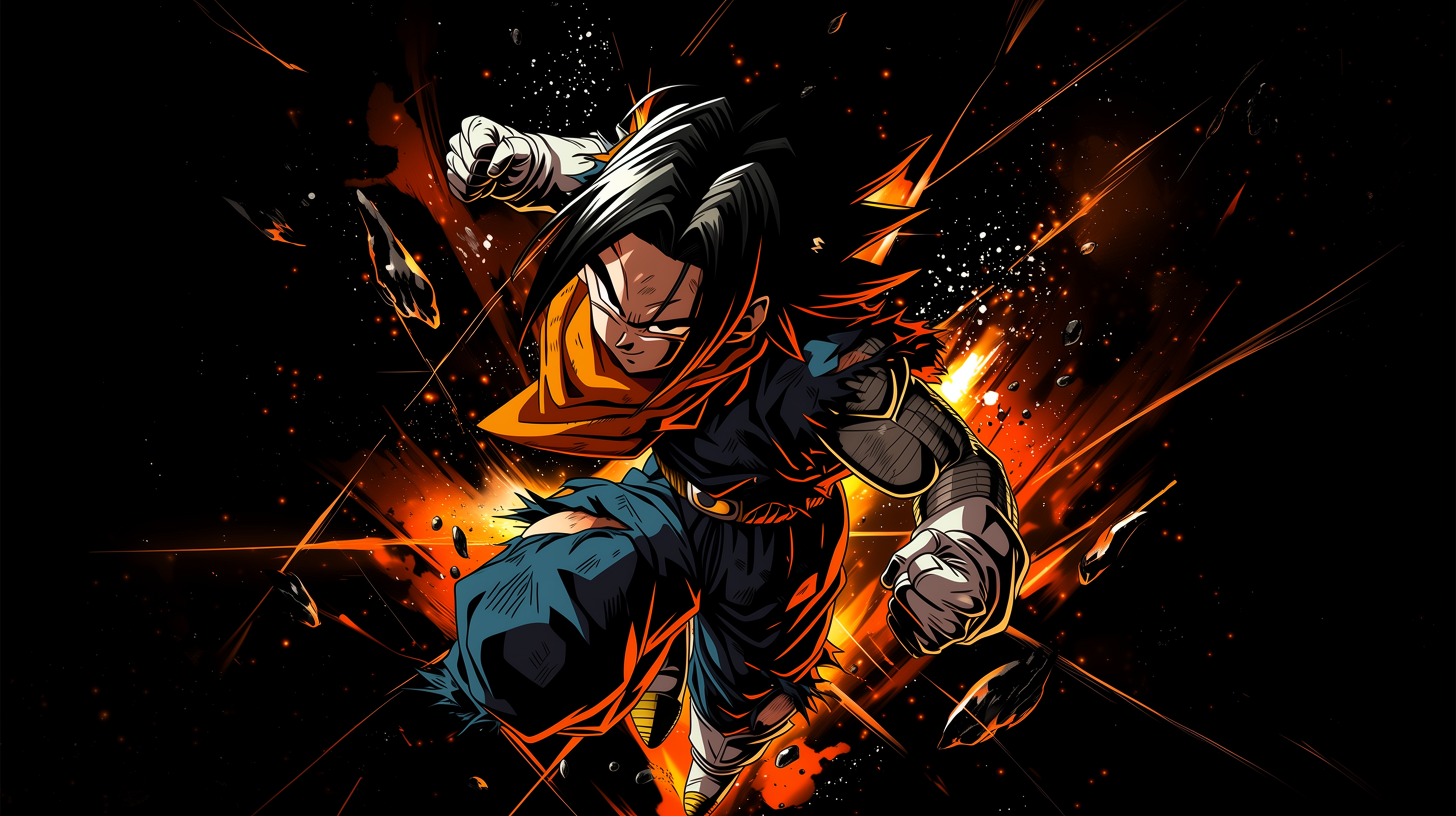 fond d'écran Android 17 3840 x 1080 téléchargement gratuit