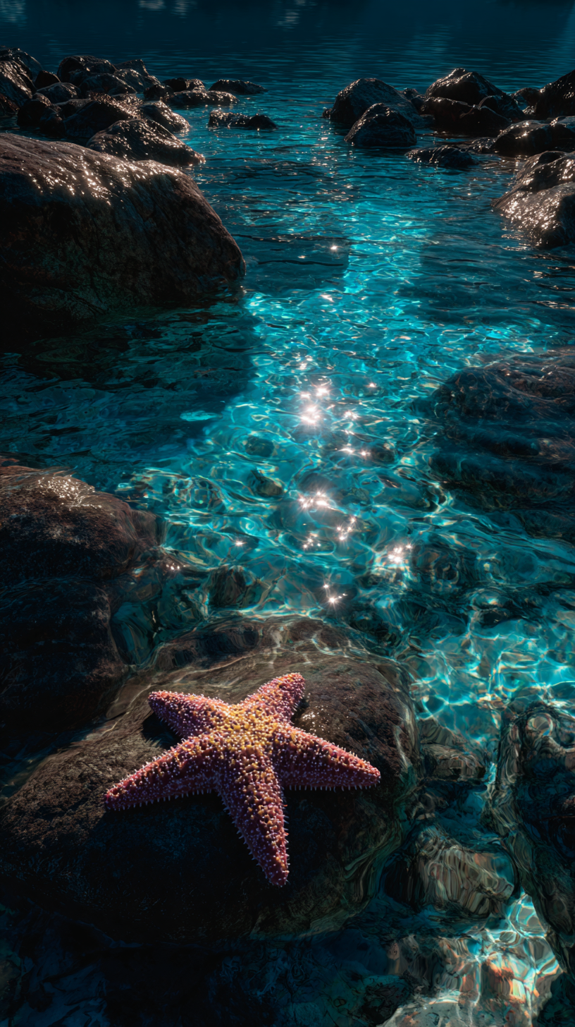 fond d'écran Étoile de mer iphone x télécharger gratuit