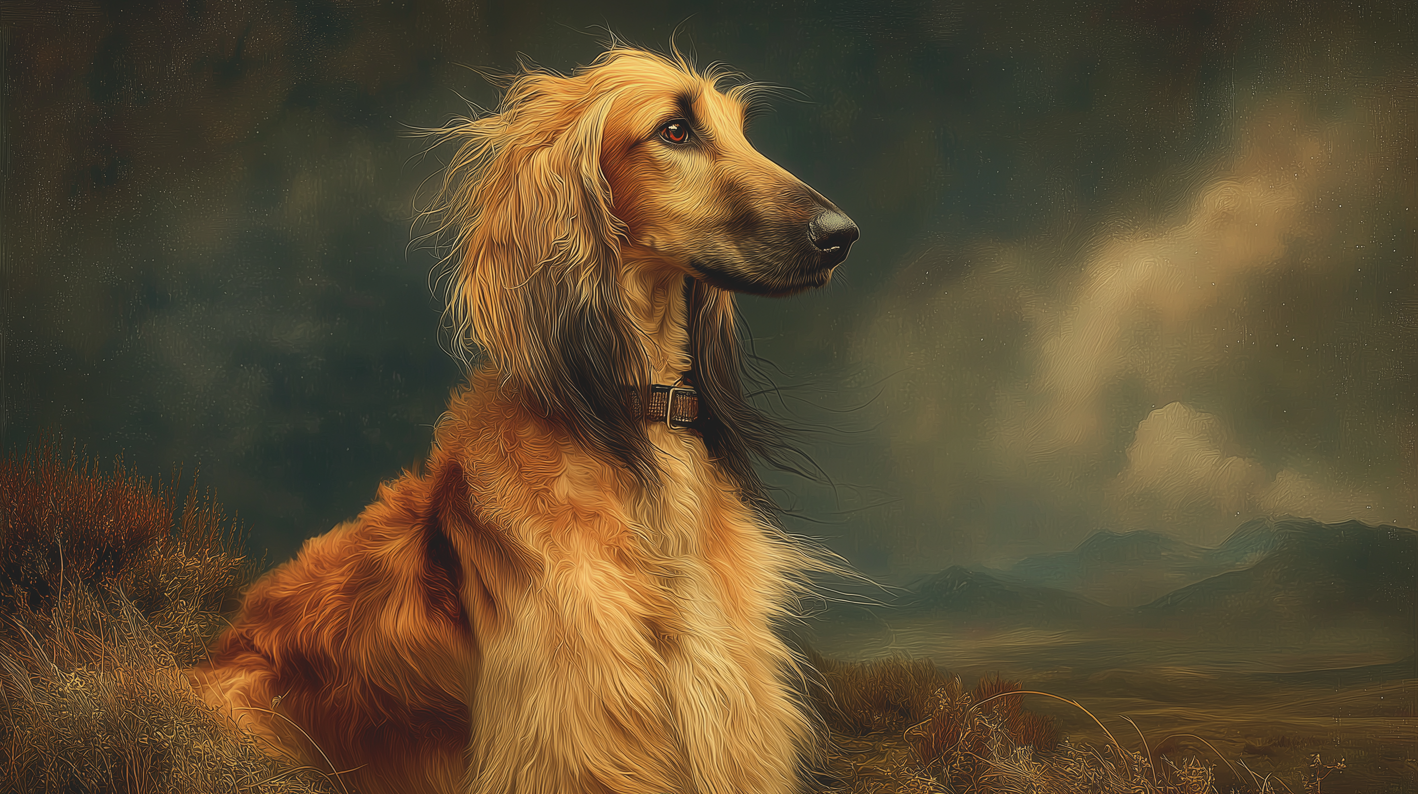 fond d'écran Lévrier afghan ultra large téléchargement gratuit