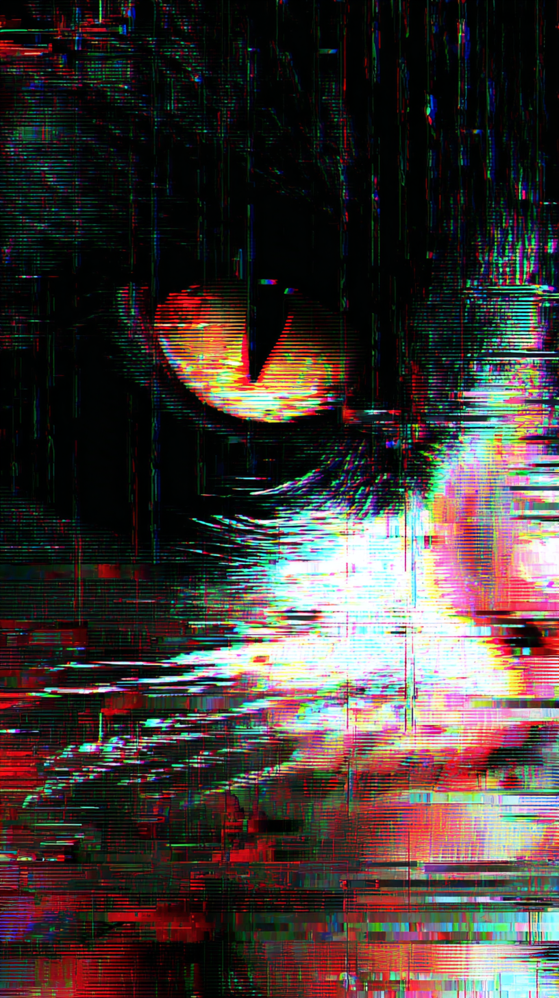 fond d'écran glitch iphone 15 gratuit