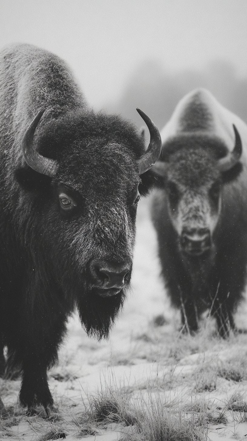 fond d'écran Bison iphone ios gratuit