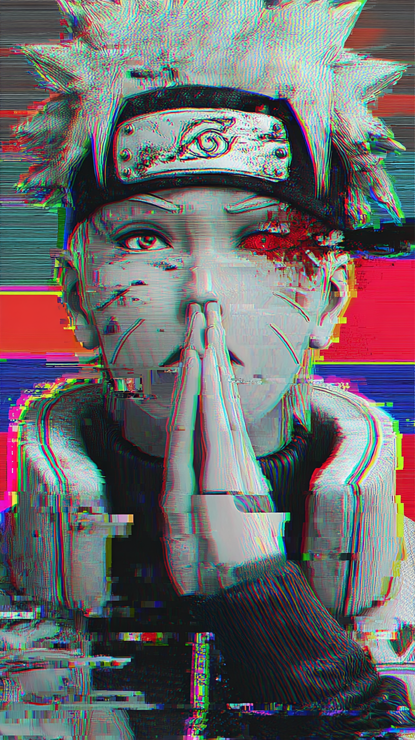 fond d'écran glitch xiaomi gratuit