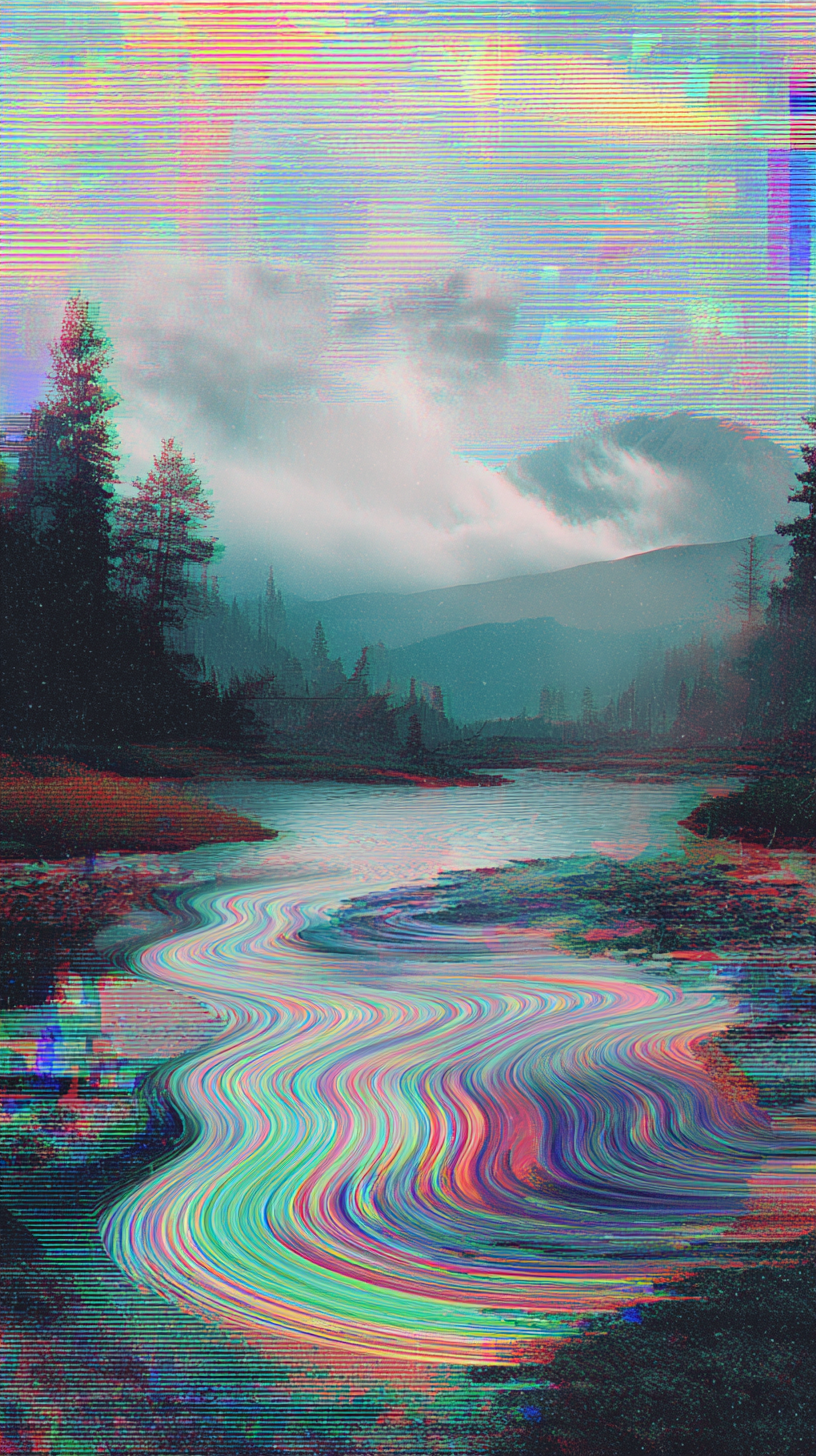 fond d'écran glitch iphone 13 gratuit