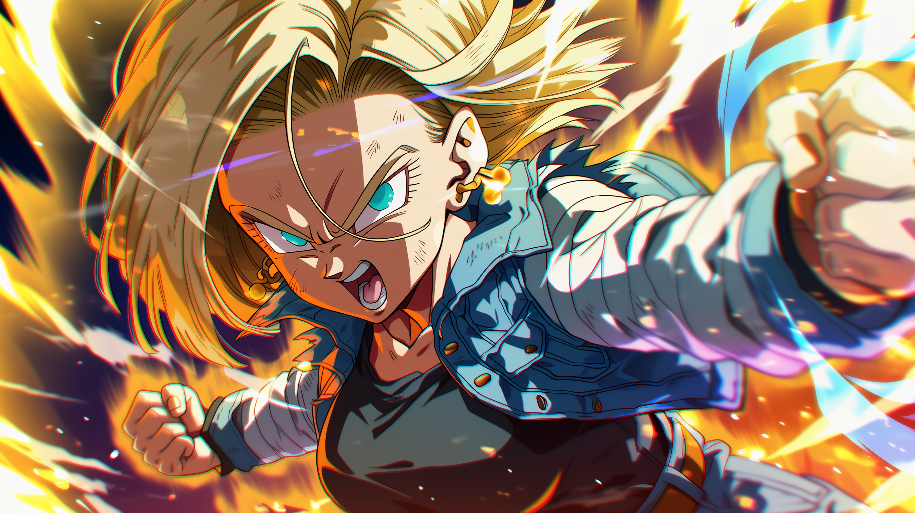 fond d'écran Android 18 2560x1440 téléchargement gratuit