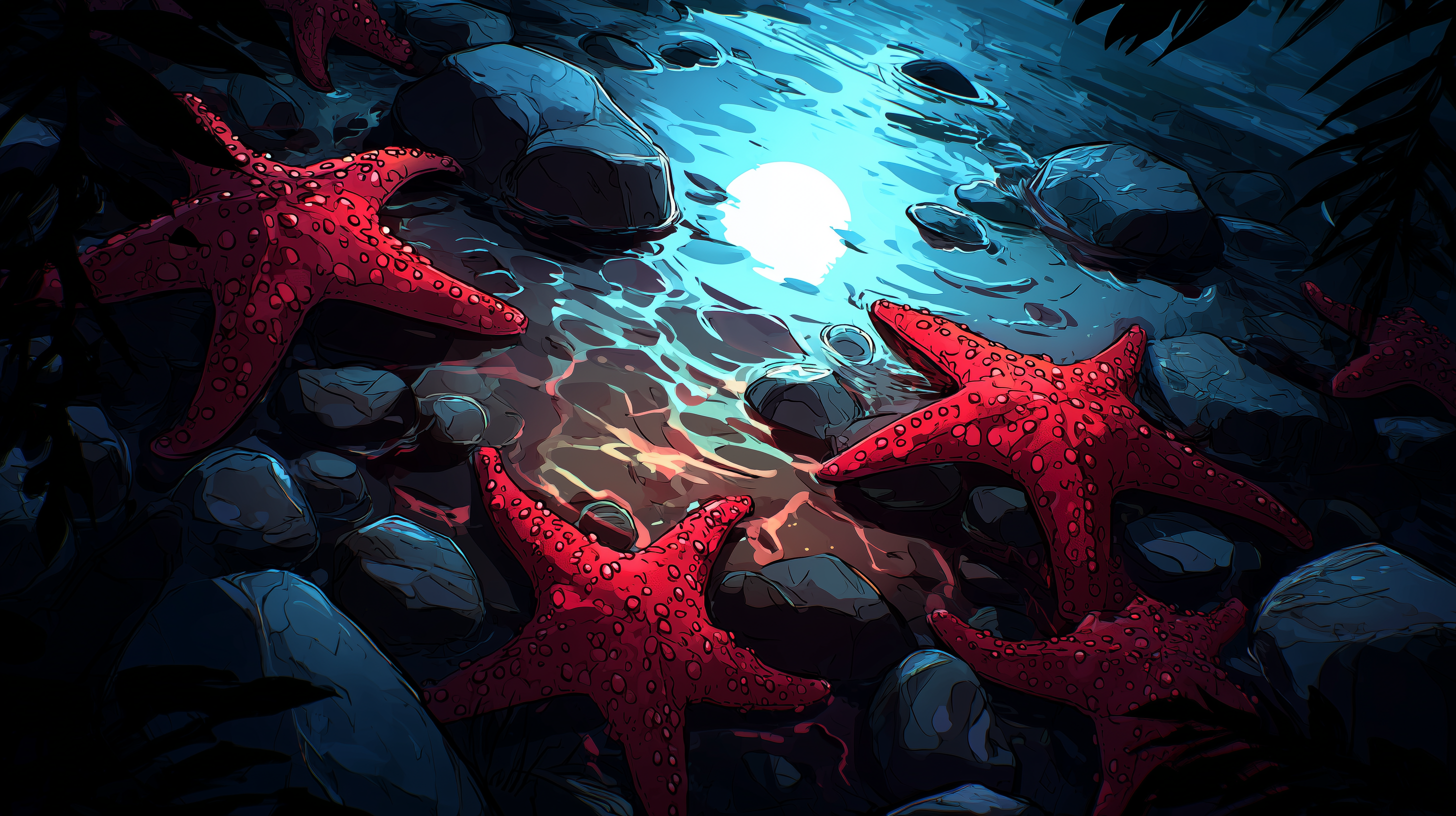 fond d'écran Étoile de mer hd 1366x768 téléchargement gratuit